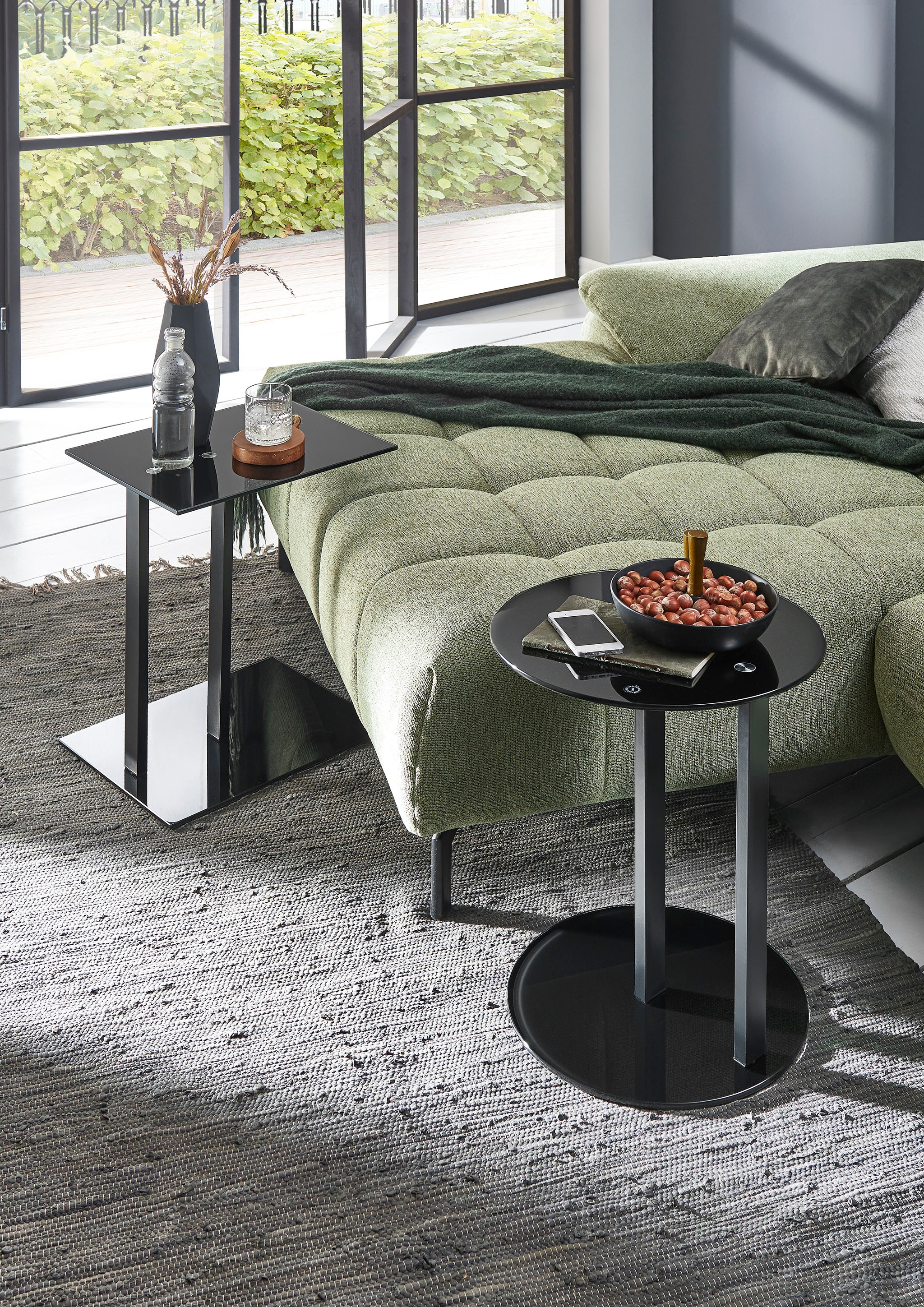 HAKU Beistelltisch »Sofatisch, Wohnzimmertisch« 1 Stk. tlg. rechteckig - aus Metall Schwarz B/T/H 45/35/50 cm