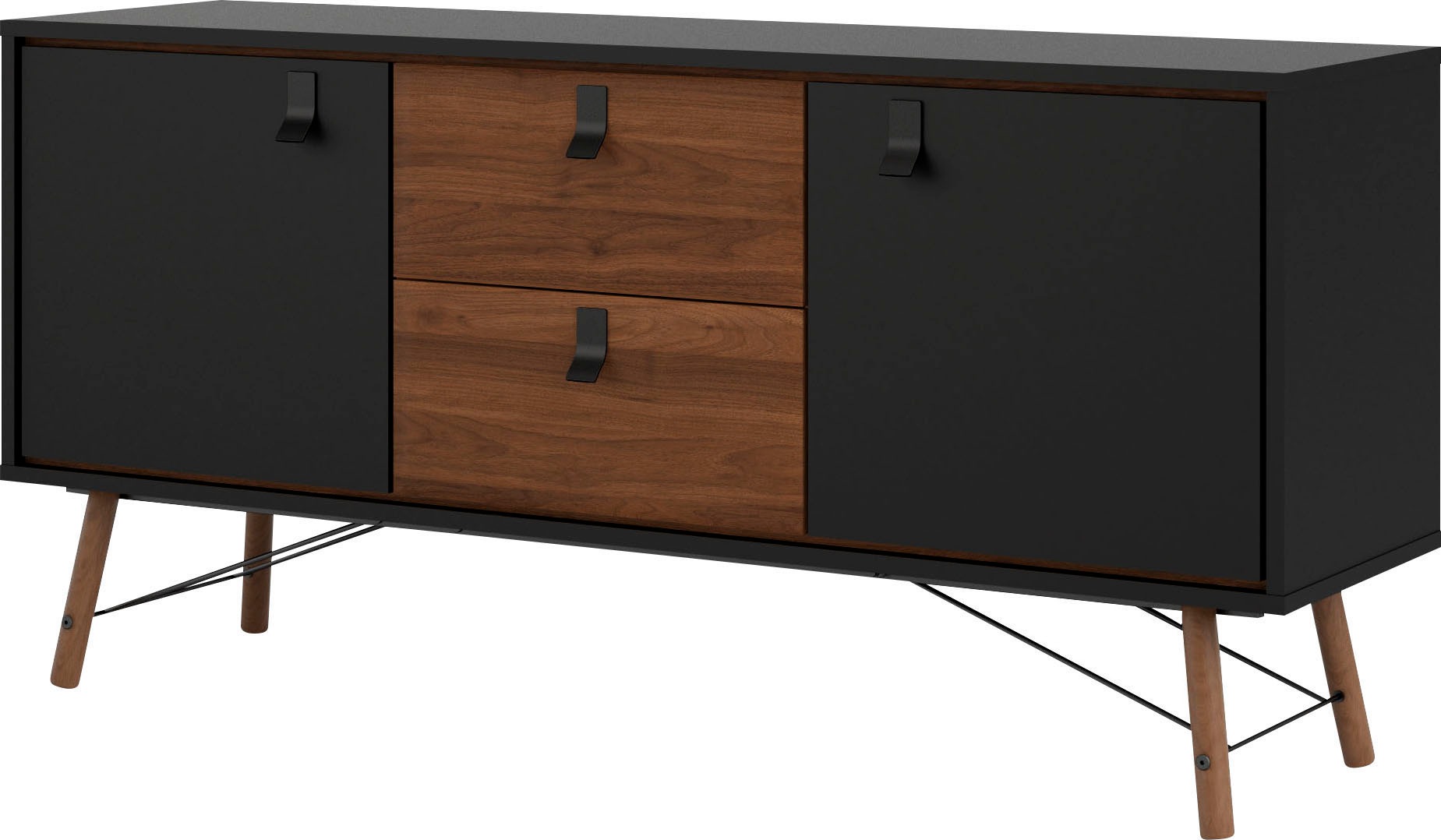andas Sideboard »Ry Aufbewahrung, Schubladenschrank,«, Breite 150 cm, Höhe 72 cm, Kommode mit 2 Türen und 2 Schubläden