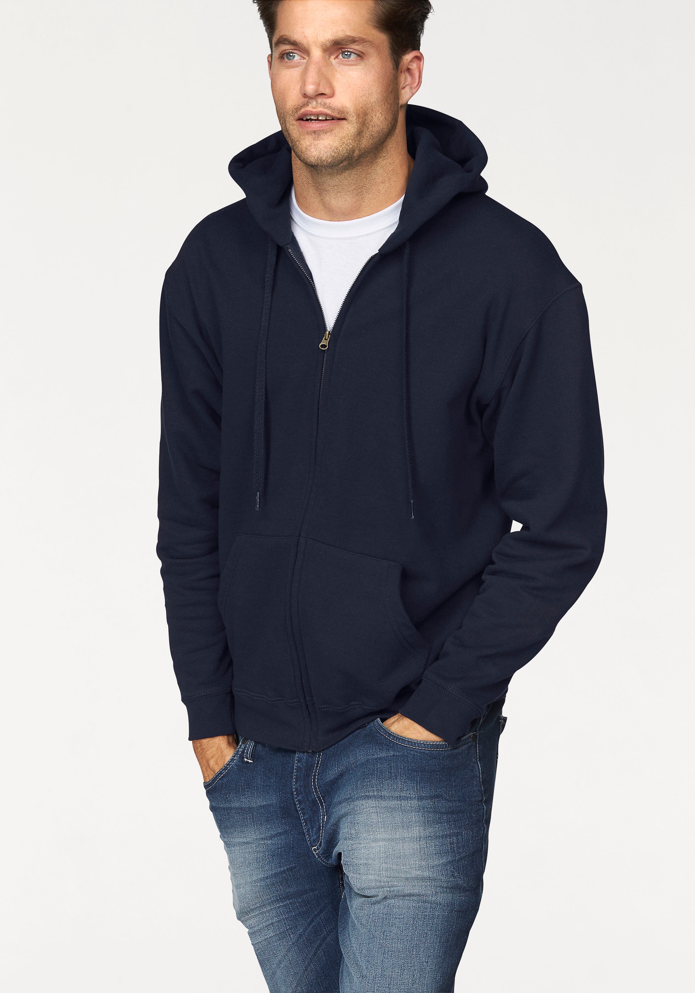 Fruit of the Loom Kapuzensweatjacke, mit Kängurutasche