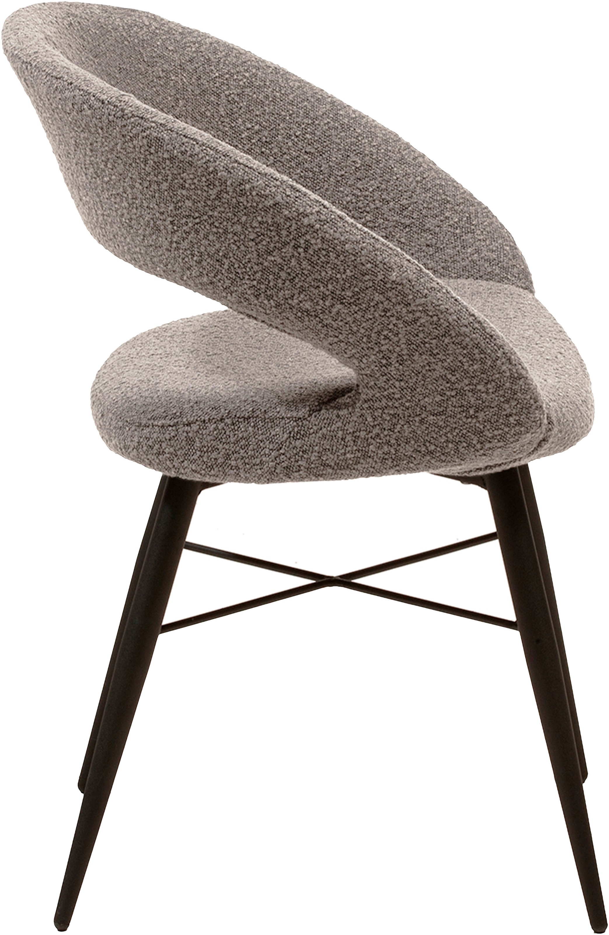 OMG Design Esszimmerstuhl »Marley«, (Set), 2 St., Stoff, mit modernem Cut-Out, Bouclé Bezug