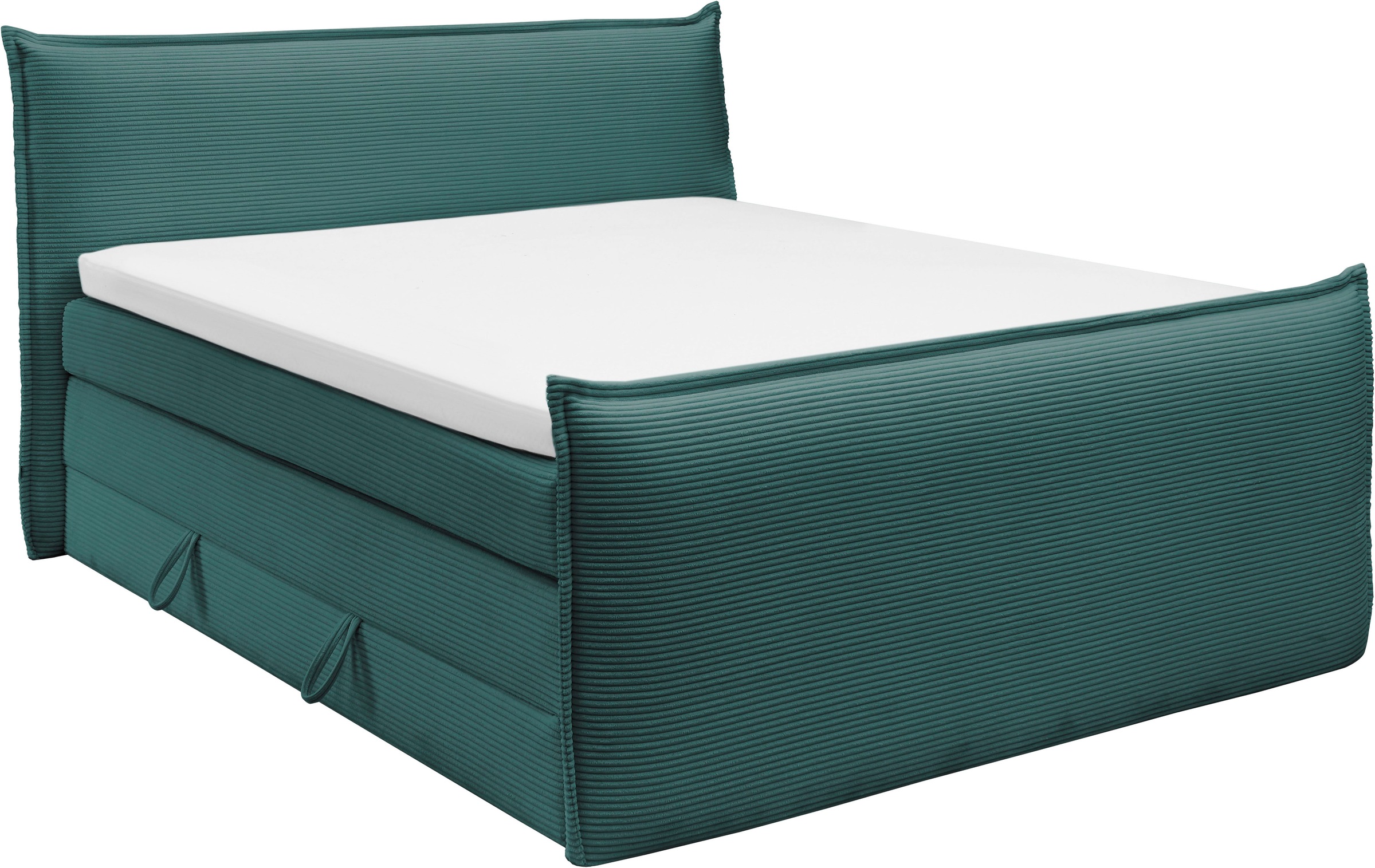 set one by Musterring Boxspringbett »Florida« in modernem Cord-Bezug, mit B günstig online kaufen