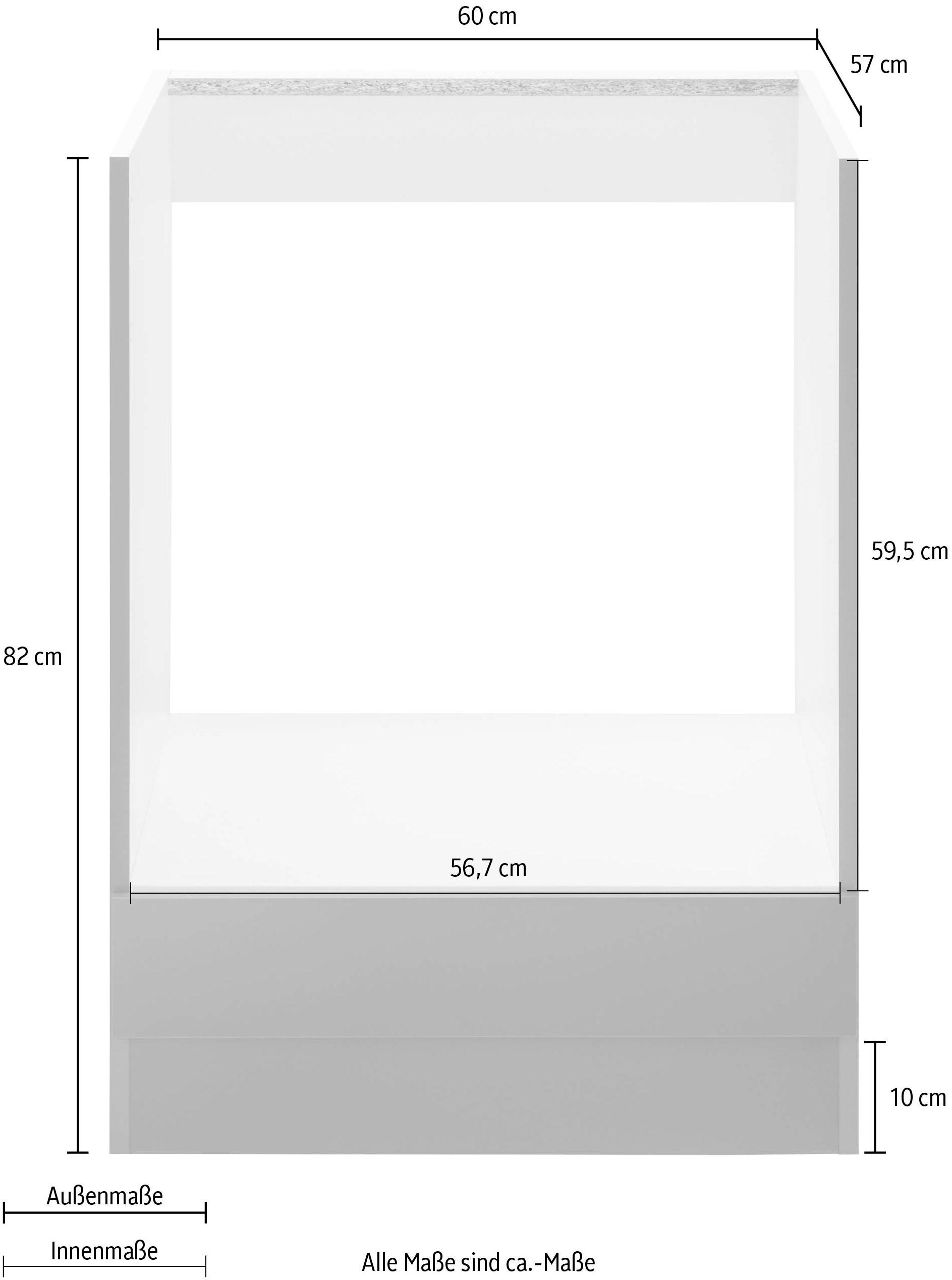 kaufen Raten wiho ohne Arbeitsplatte cm 60 breit, auf Küchen Herdumbauschrank »Cali«,