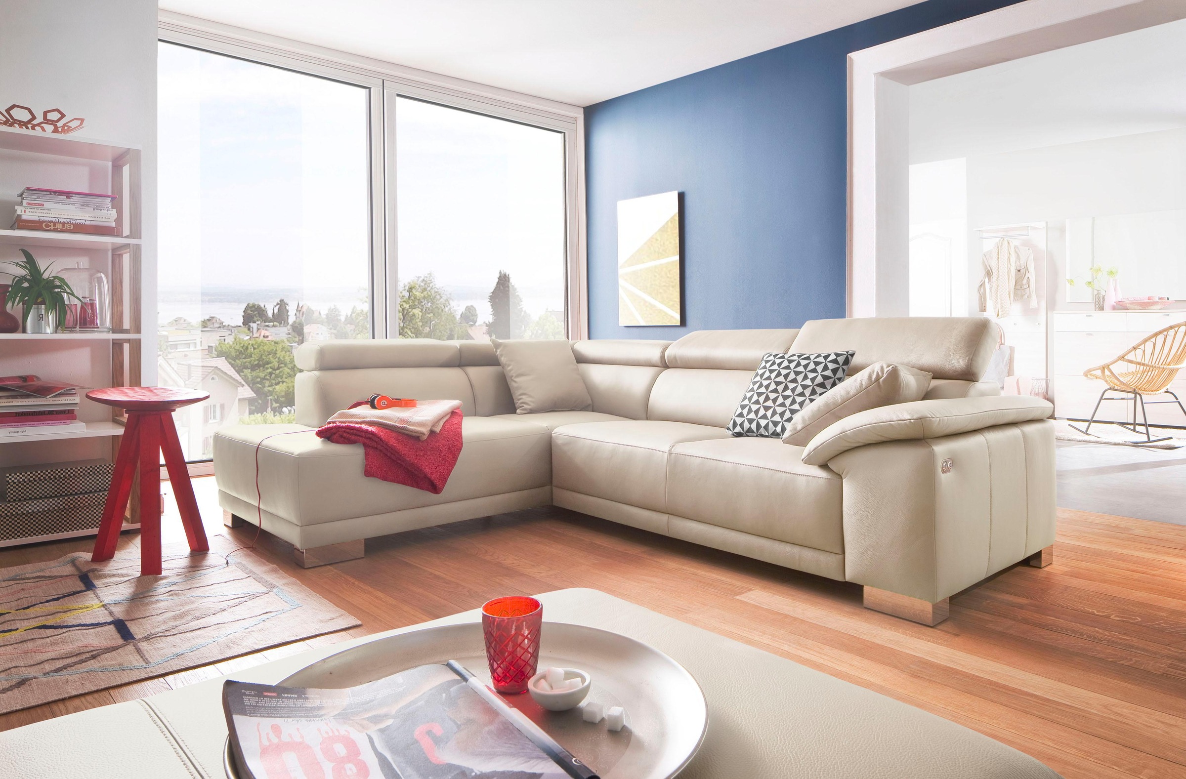 3C Candy Ecksofa »Menorca modern und bequem, OTTOs Choice, L-Form«, Kopftei günstig online kaufen