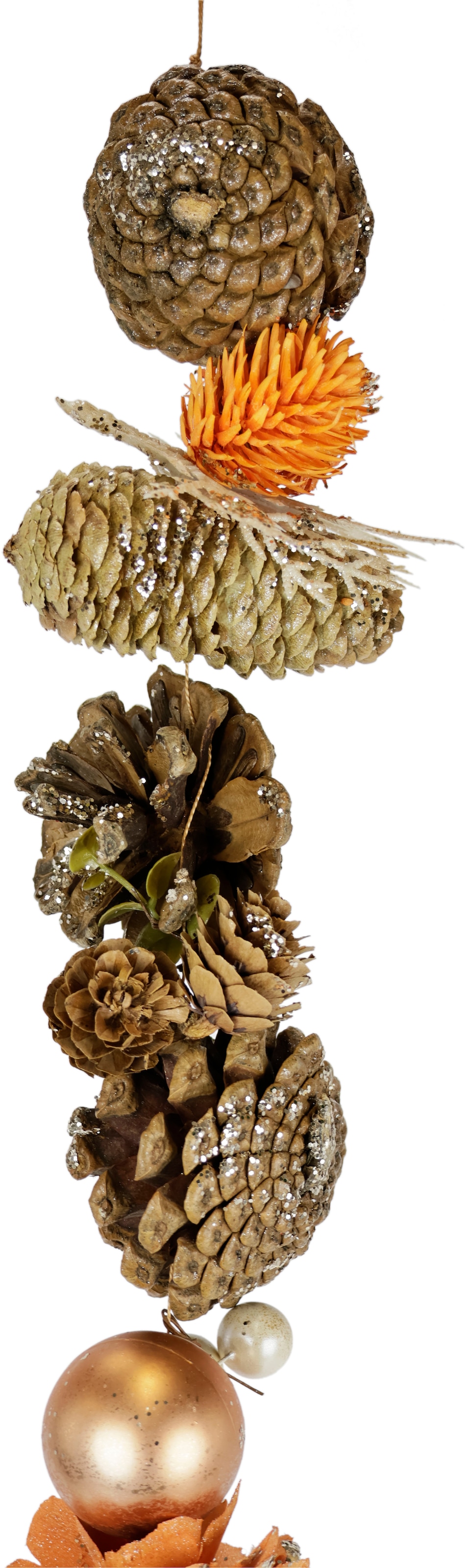 I.GE.A. Kunstgirlande »Naturgirlande Zapfen« Trockenblumen Christbaumkugeln Beeren