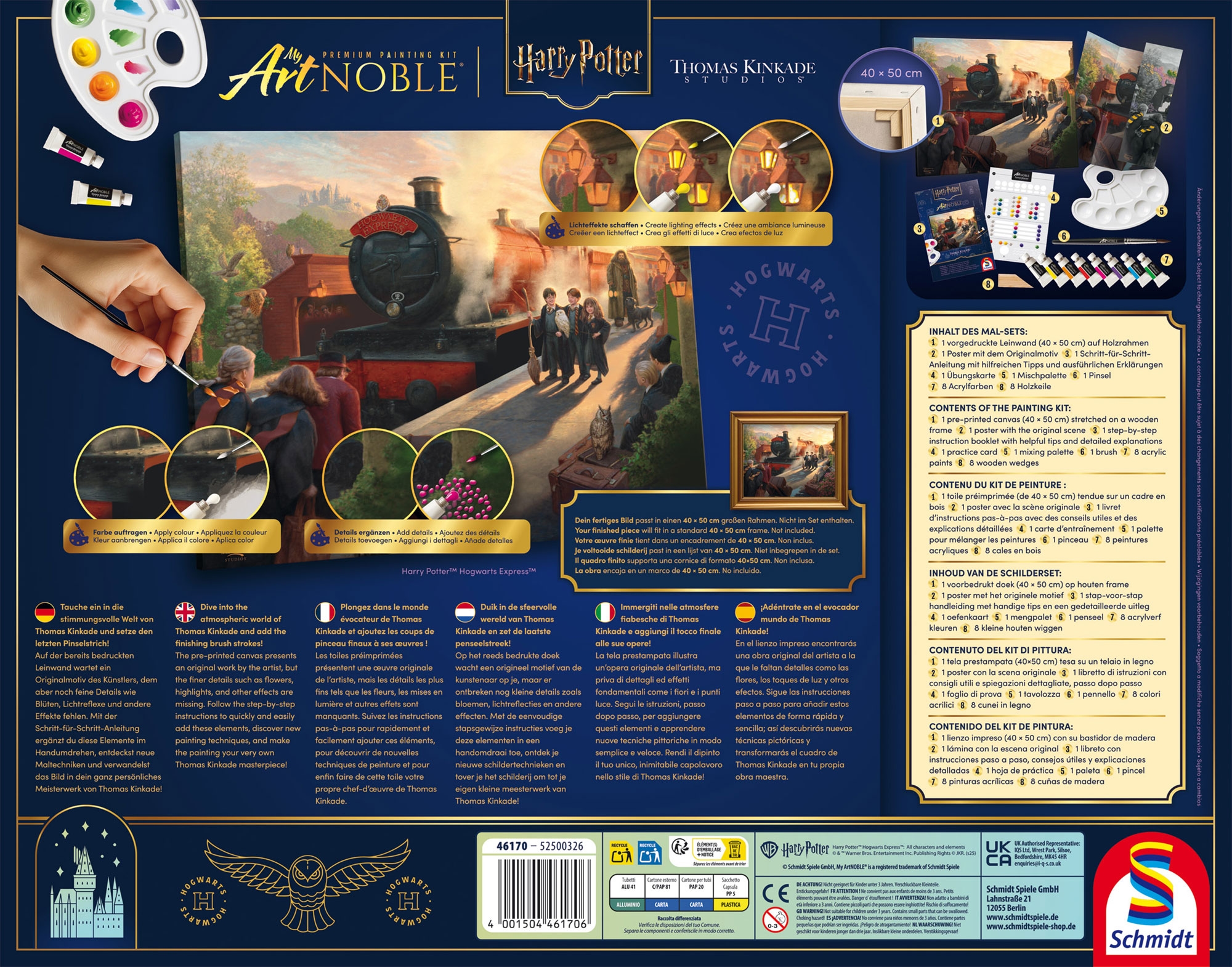 Schmidt Spiele Malvorlage »MyArtNoble, Thomas Kinkade,  Malset Harry Potter Hogwarts Express«