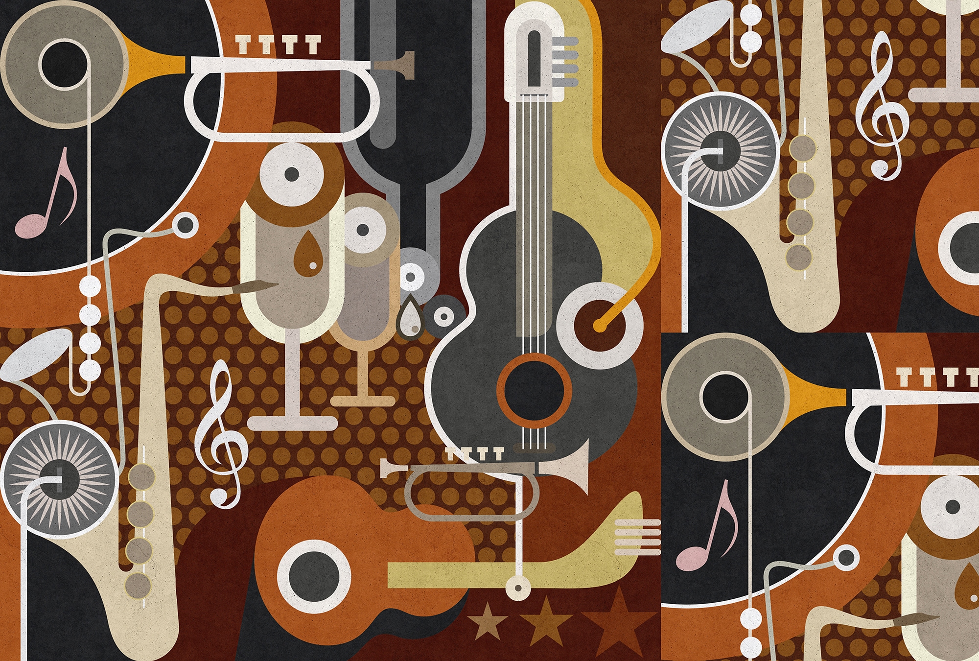 living walls Fototapete »Walls by Patel Wall Of Sound 1« glatt Vlies, Wand, günstig online kaufen