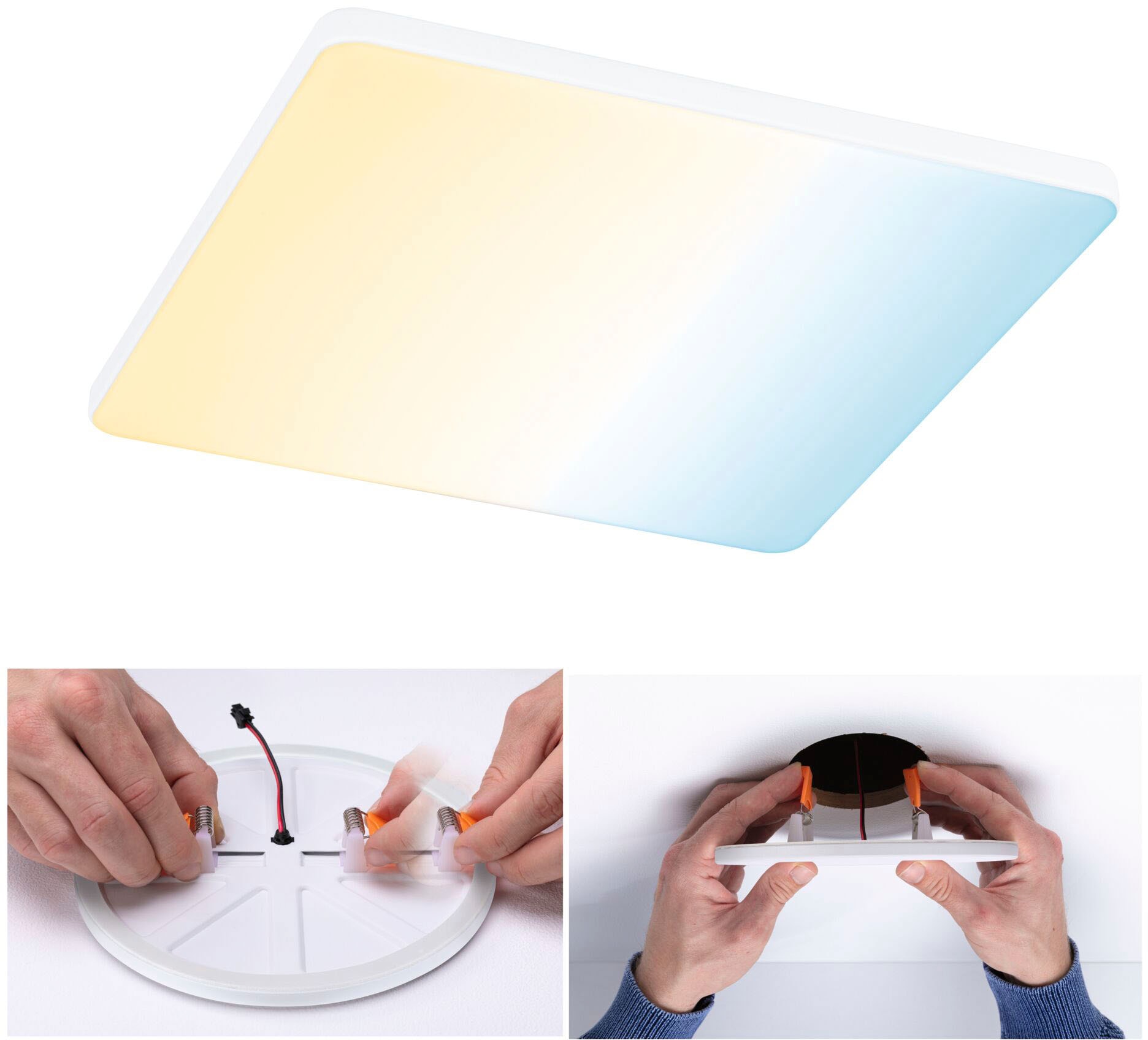 Paulmann LED Bad-Einbauleuchte »Veluna«, Schutzart IP44 spritzwassergeschützt, dimmbar, Gr. ca. 20,0 x 20,0 cm