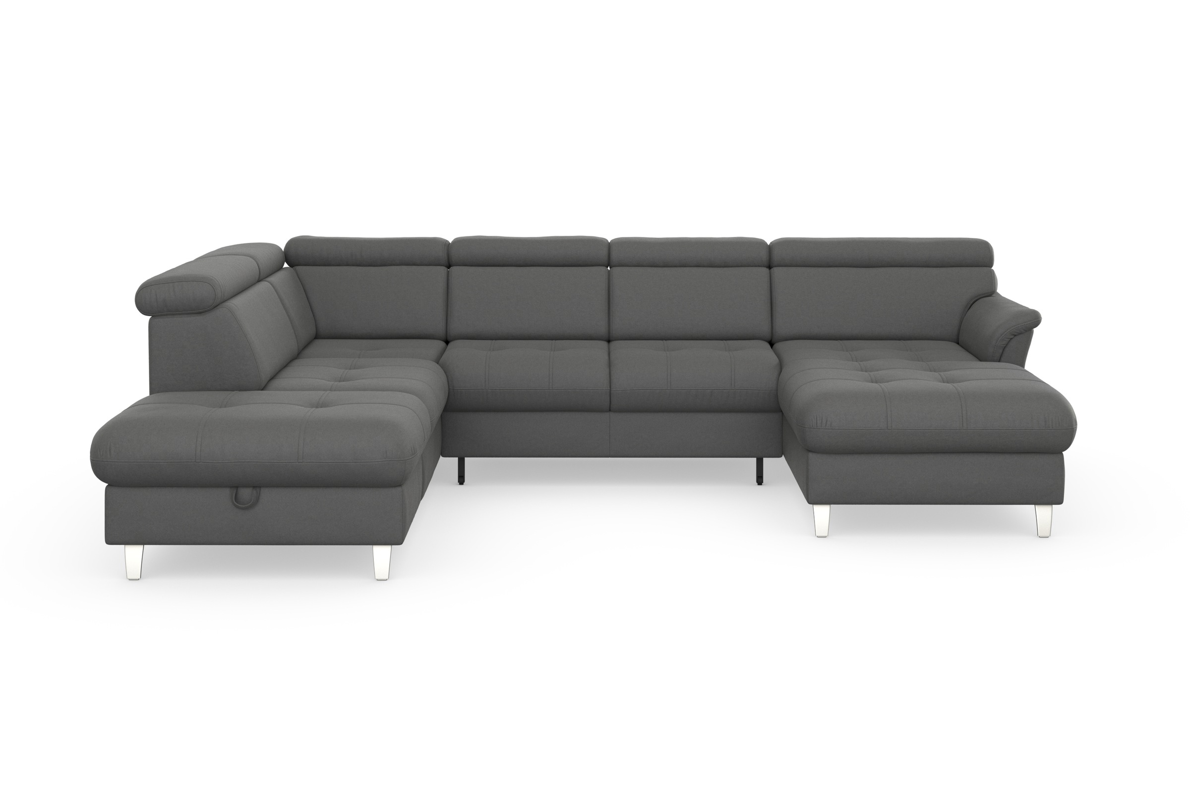 sit&more Wohnlandschaft »Marano U-Form«, inklusive Kopfteilverstellung, wahlweise mit Bettfunktion, Bettkasten