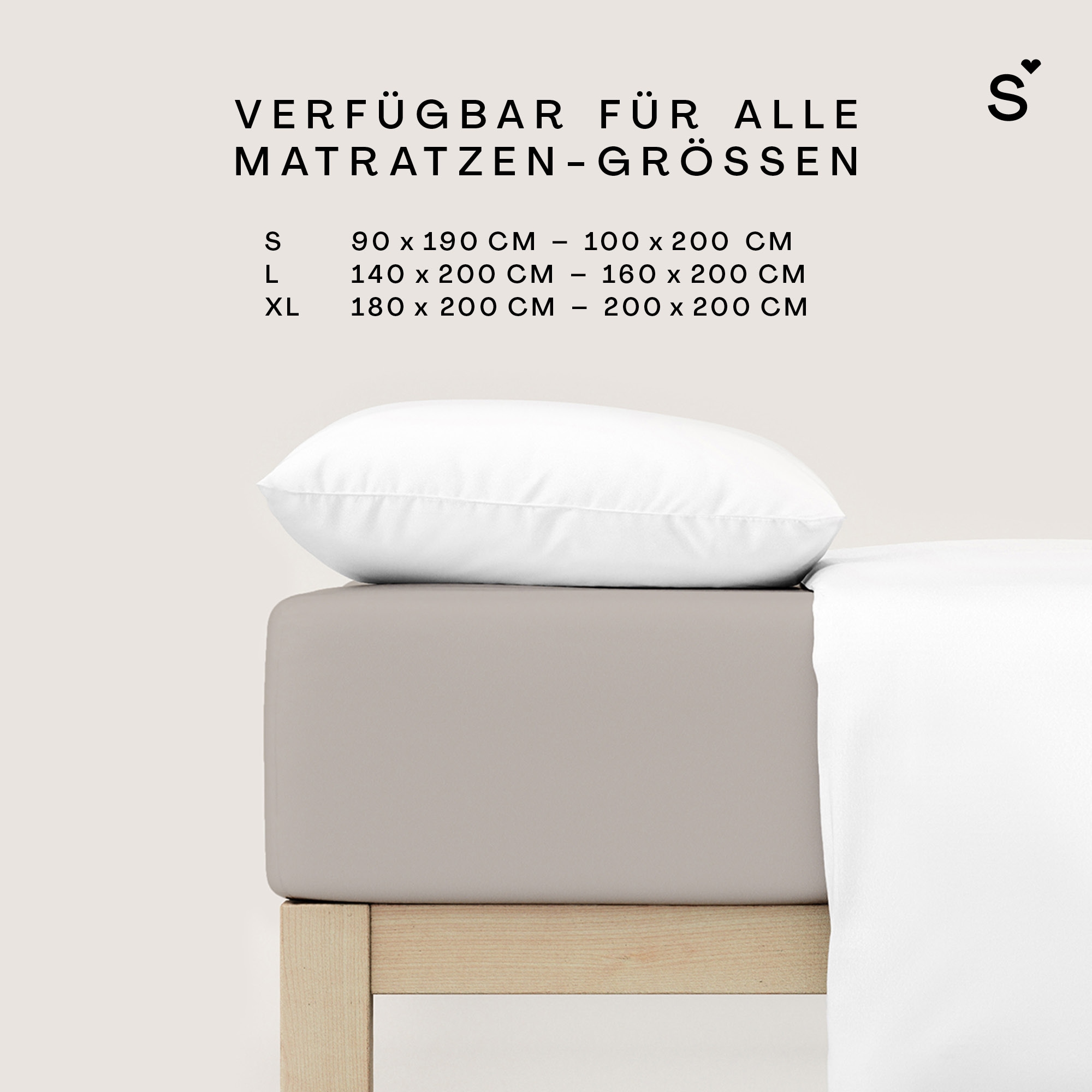 Schlafgut Spannbettlaken »Basic Cotton Bettlaken, 160 g/m², 100% Baumwolle, Spannbetttuch« Spannbettlaken bis 20 cm Matratzenhöhe, bügelfrei und pflegeleicht