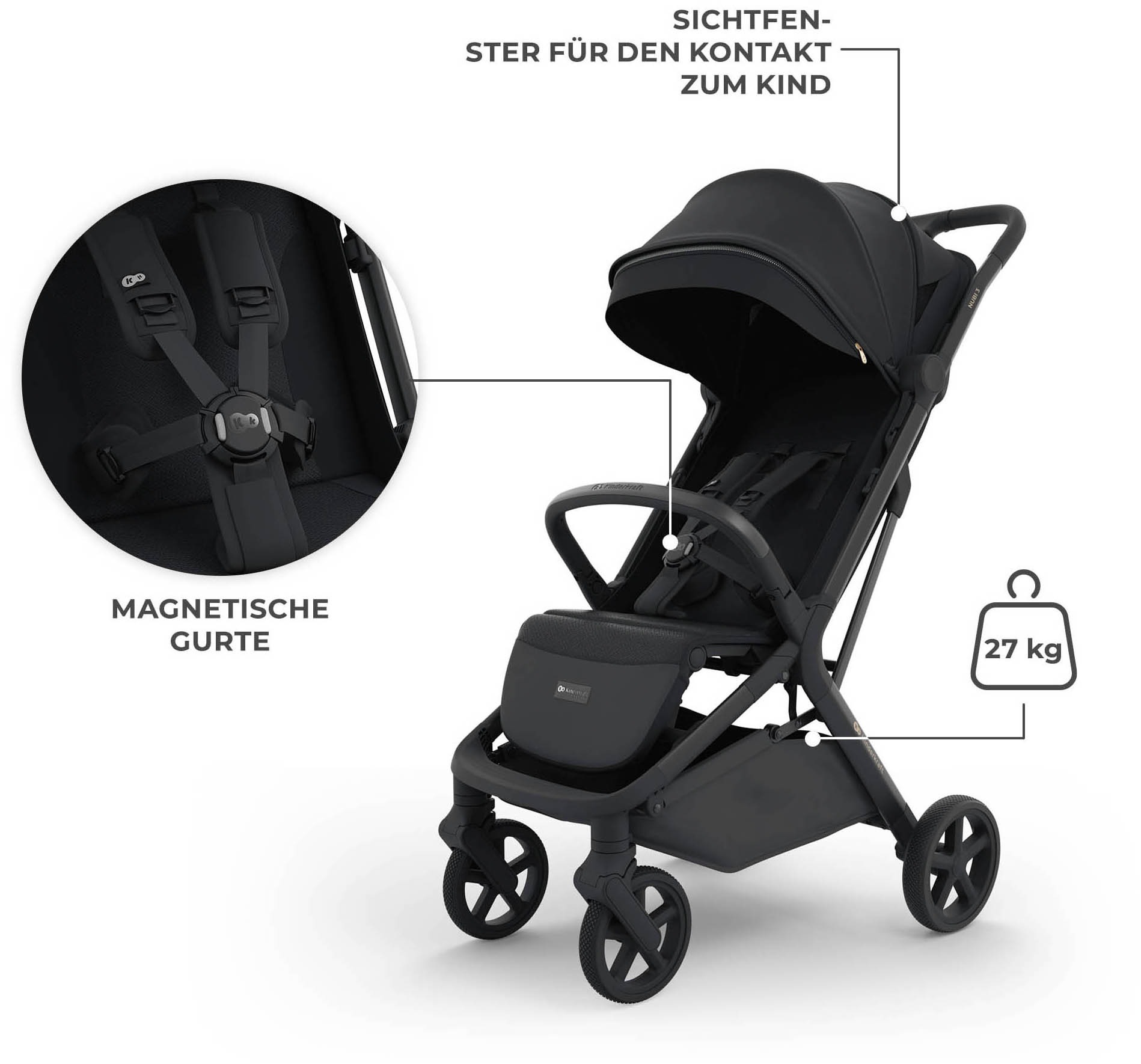 Kinderkraft Kinder-Buggy »NUBI 3« 22 kg