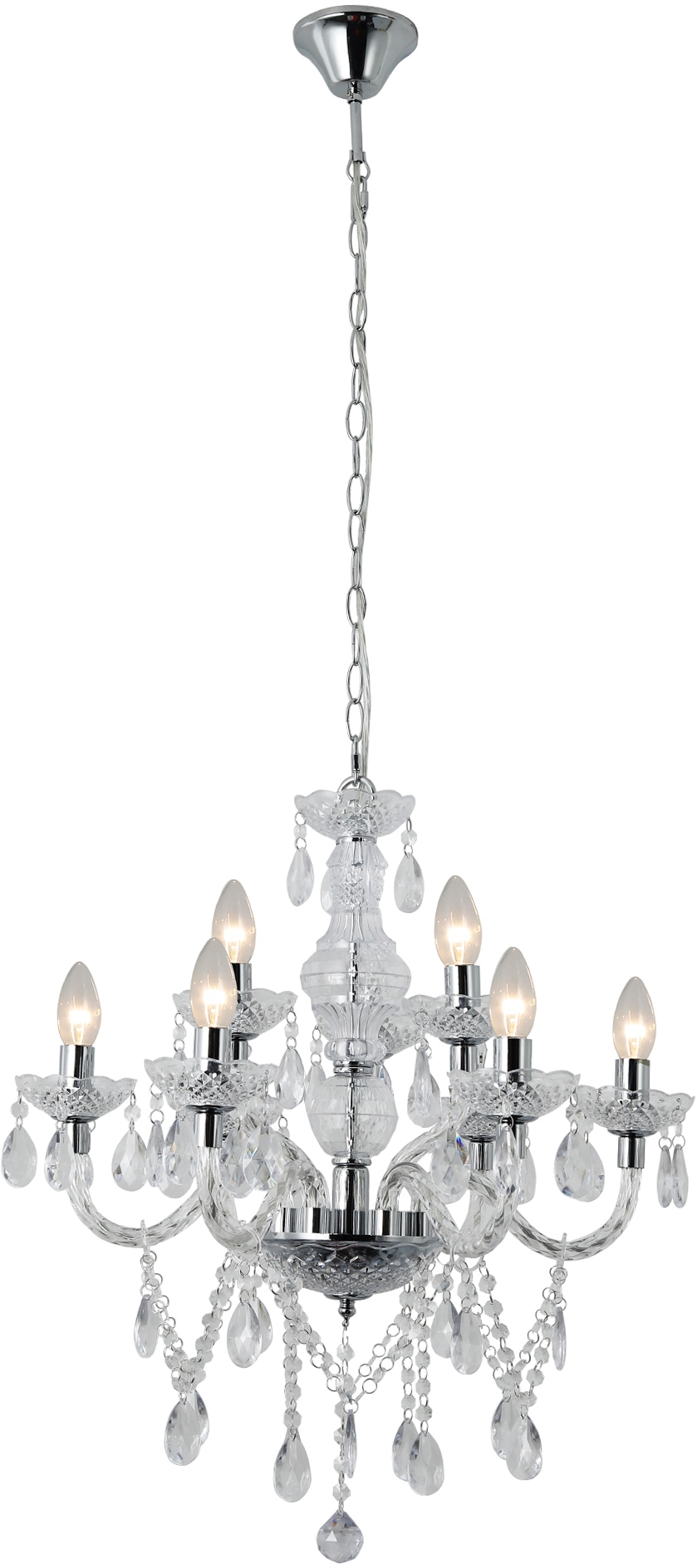 SalesFever Kronleuchter »Matteo« E14 9 Flammen aus Acryl-Glas günstig online kaufen