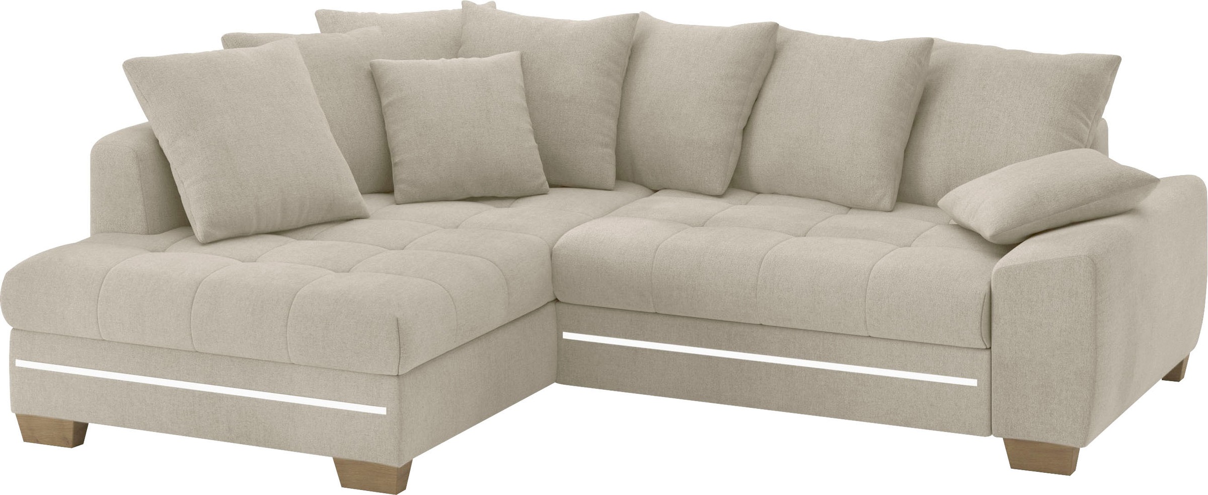 Mr. Couch Ecksofa »Nikita II, L-Form«, mit Kaltschaum, RGB-LED Beleuchtung, günstig online kaufen