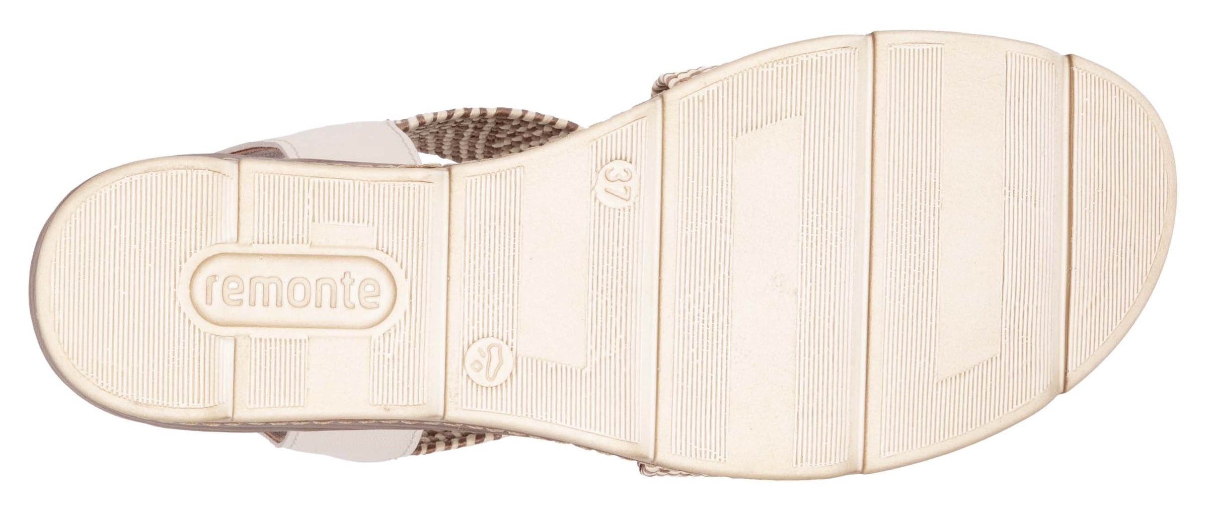 Remonte Keilsandalette, Riemchensandale, Sommerschuh, Bequemschuh mit Muster