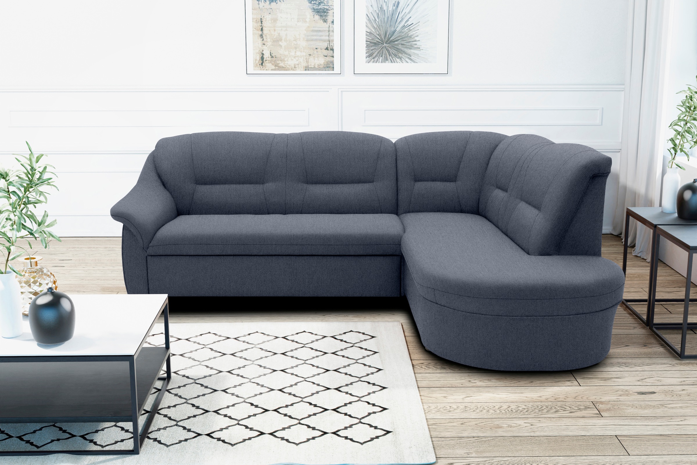 DOMO collection Ecksofa »Faenza für kleine Räume, Stellmaße 232,176cm, komf günstig online kaufen