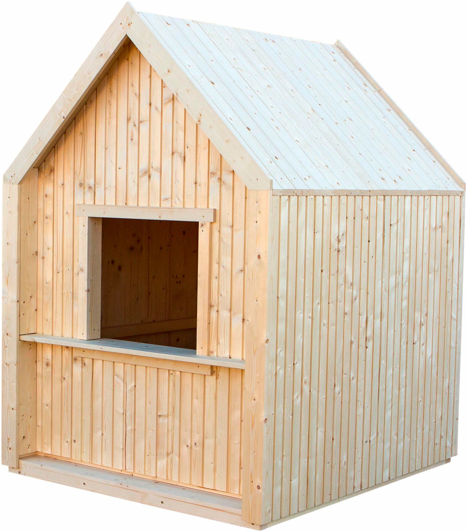 PLUS Spielhaus »Classic - 144×124 cm - unbehandelt - inkl. Dachpappe/Aluminiumleisten«, Made in Europe
