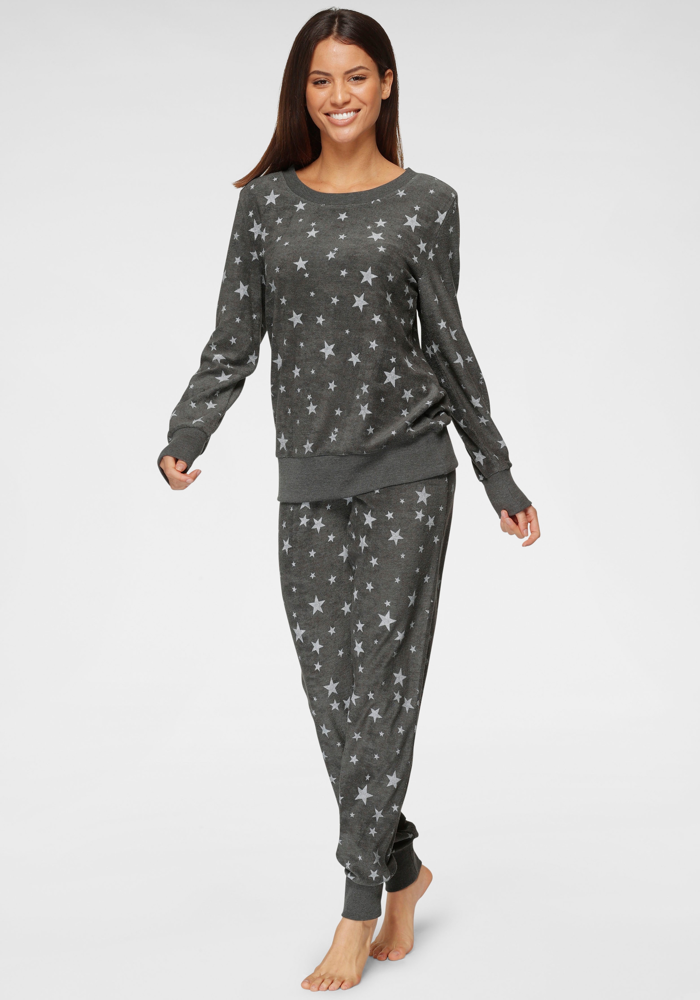 Vivance Dreams Pyjama, (2 tlg., 1 Stück), mit Alloverdruck online kaufen