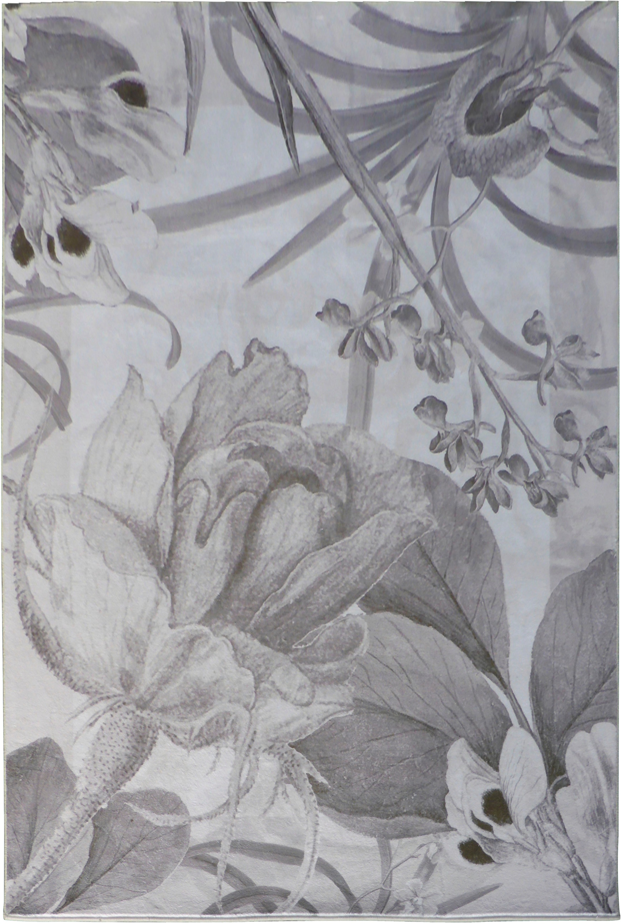 Guido Maria Kretschmer Home&Living Teppich »Magnolia«, rechteckig, 6 mm Höhe, auch als Wandteppich anwendbar, weich, flach, Wohnzimmer, Schlafzimmer