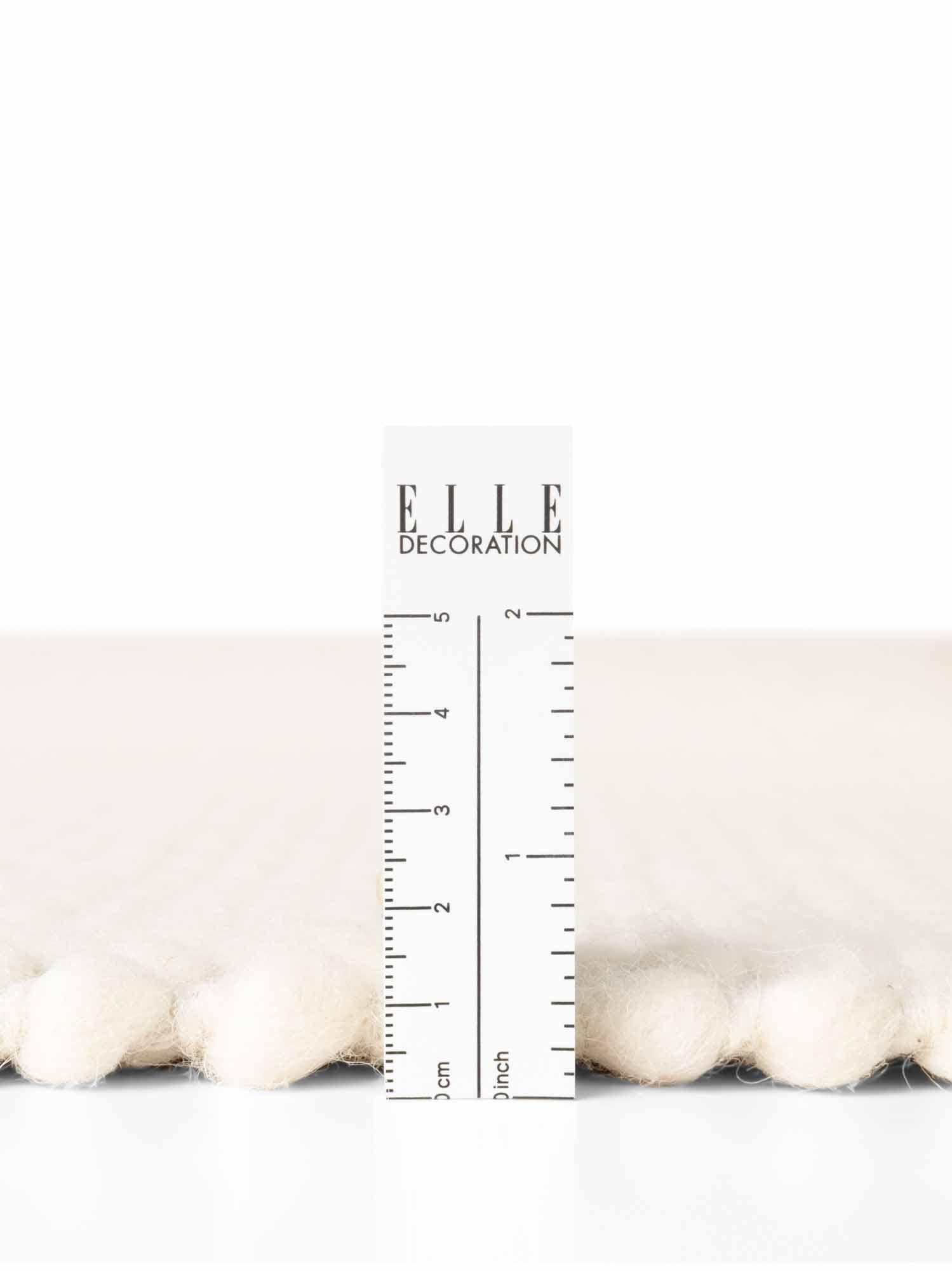 ELLE DECORATION »Beans« rund 10 mm Höhe Handweb Teppich Wolle, Rund, Perlenstruktur, Wohnzimmer, Schlafzimmer