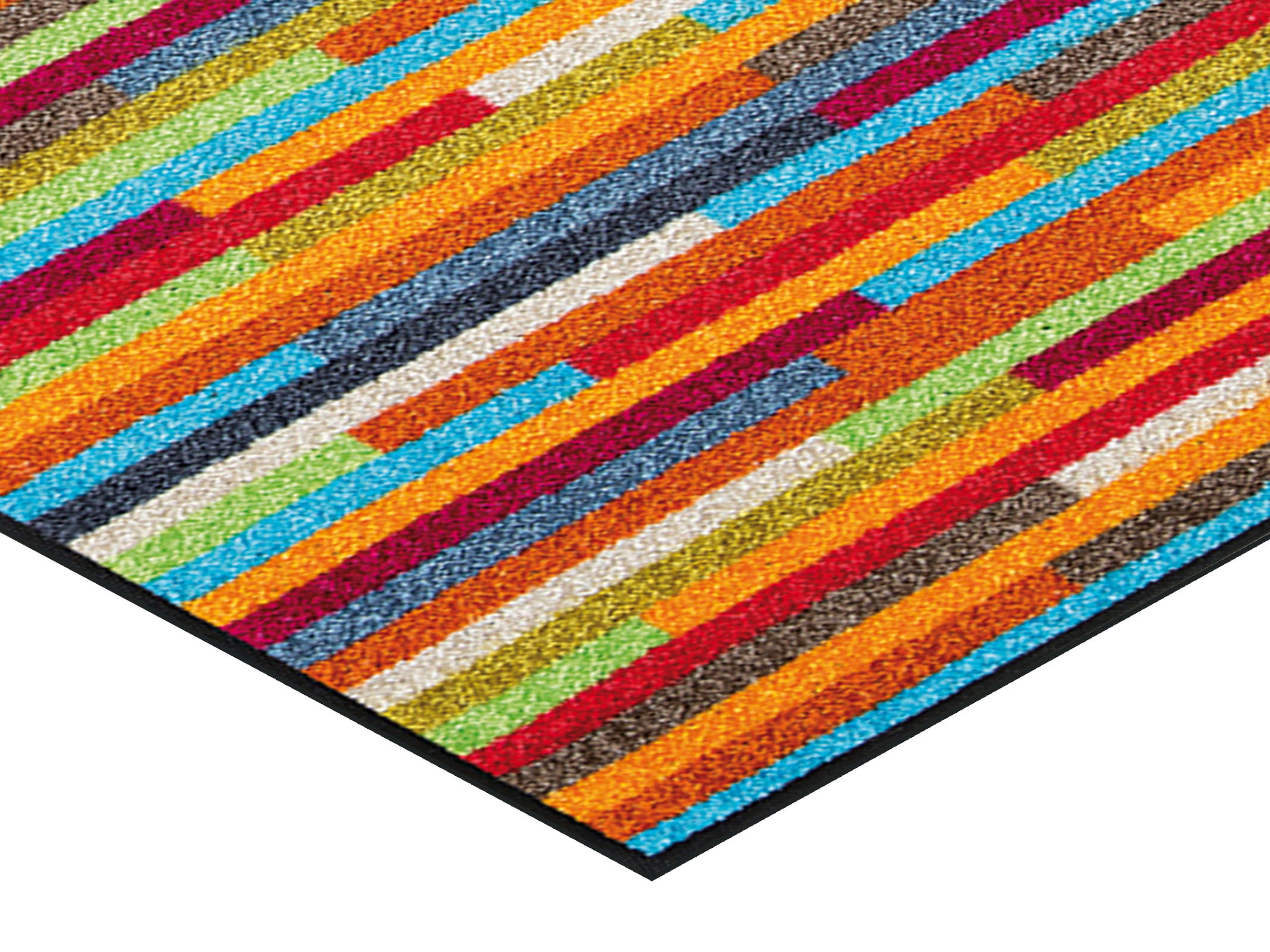 wash+dry by Kleen-Tex Fußmatte »Mikado Stripes«, rechteckig, Schmutzfangläufer, modernes Streifen Design, rutschhemmend, waschbar