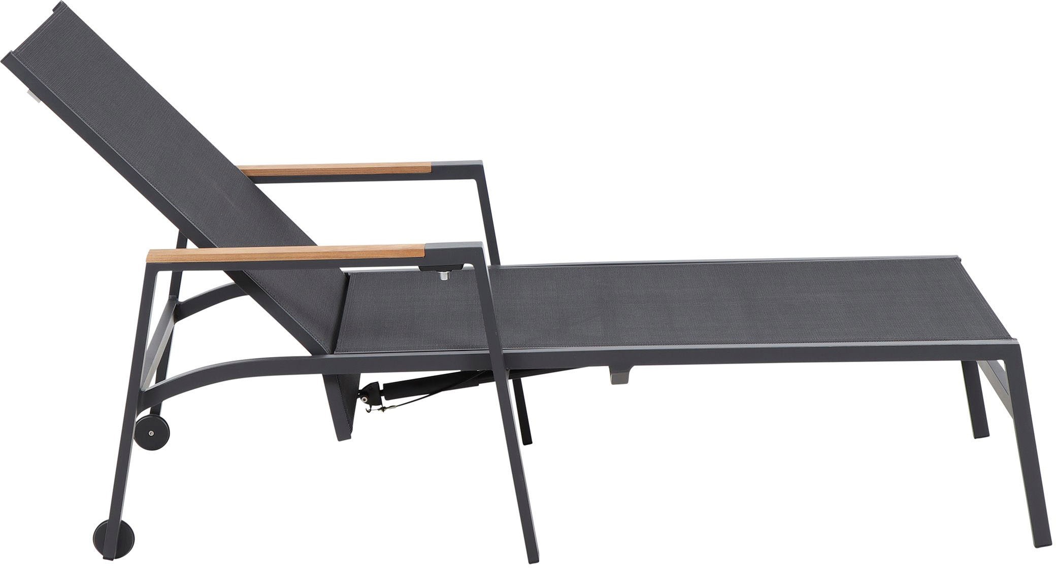 Siena Garden Garten-Essgruppe »Savona / Zurigo«, (Set, 10 tlg.), best. aus 4 Sesseln, 4 Auflagen, 1 Liege und 1 Tisch