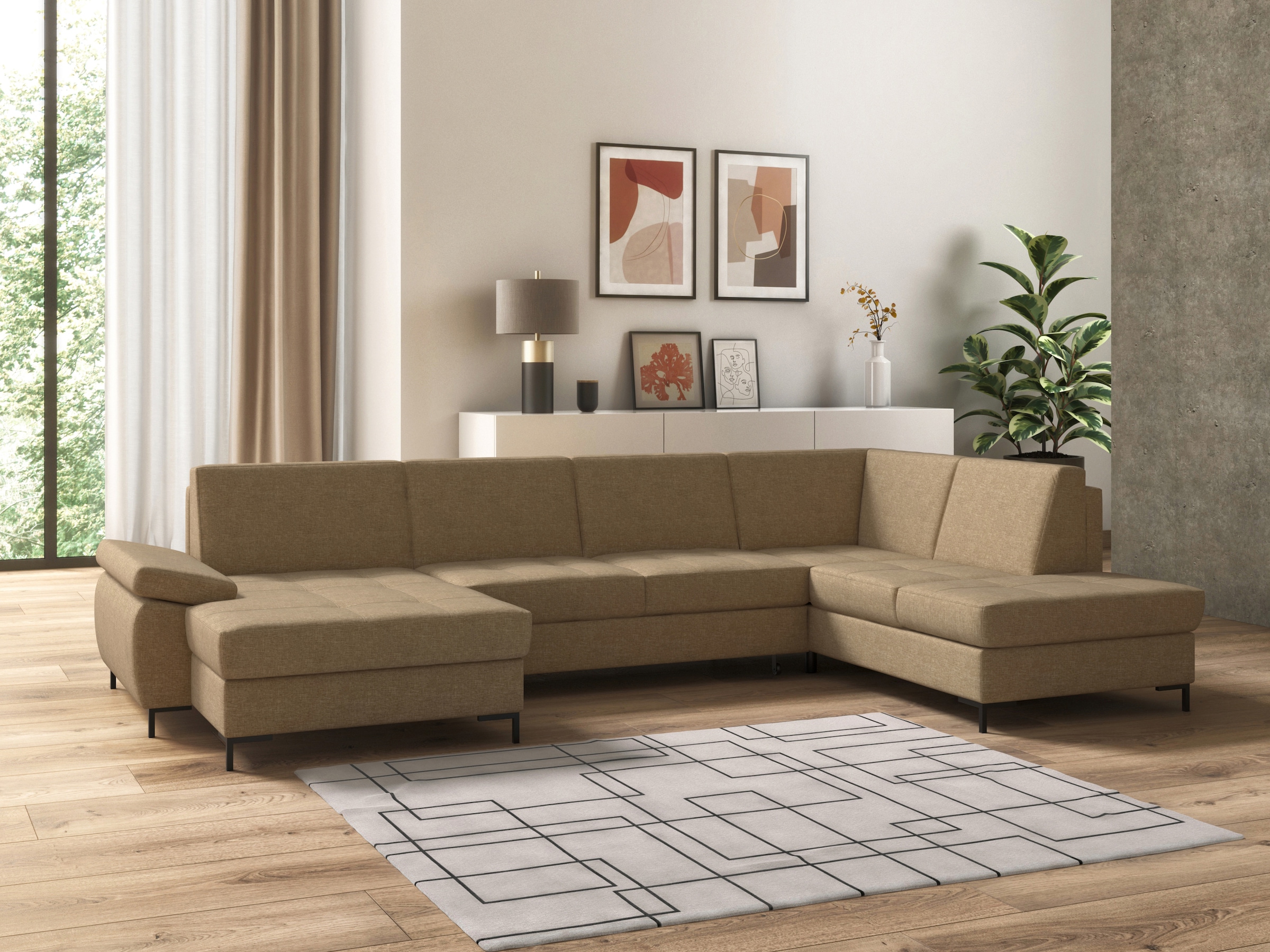 DOMO collection Wohnlandschaft "Capelo U-Form", mit Armteilverstellung, wah günstig online kaufen