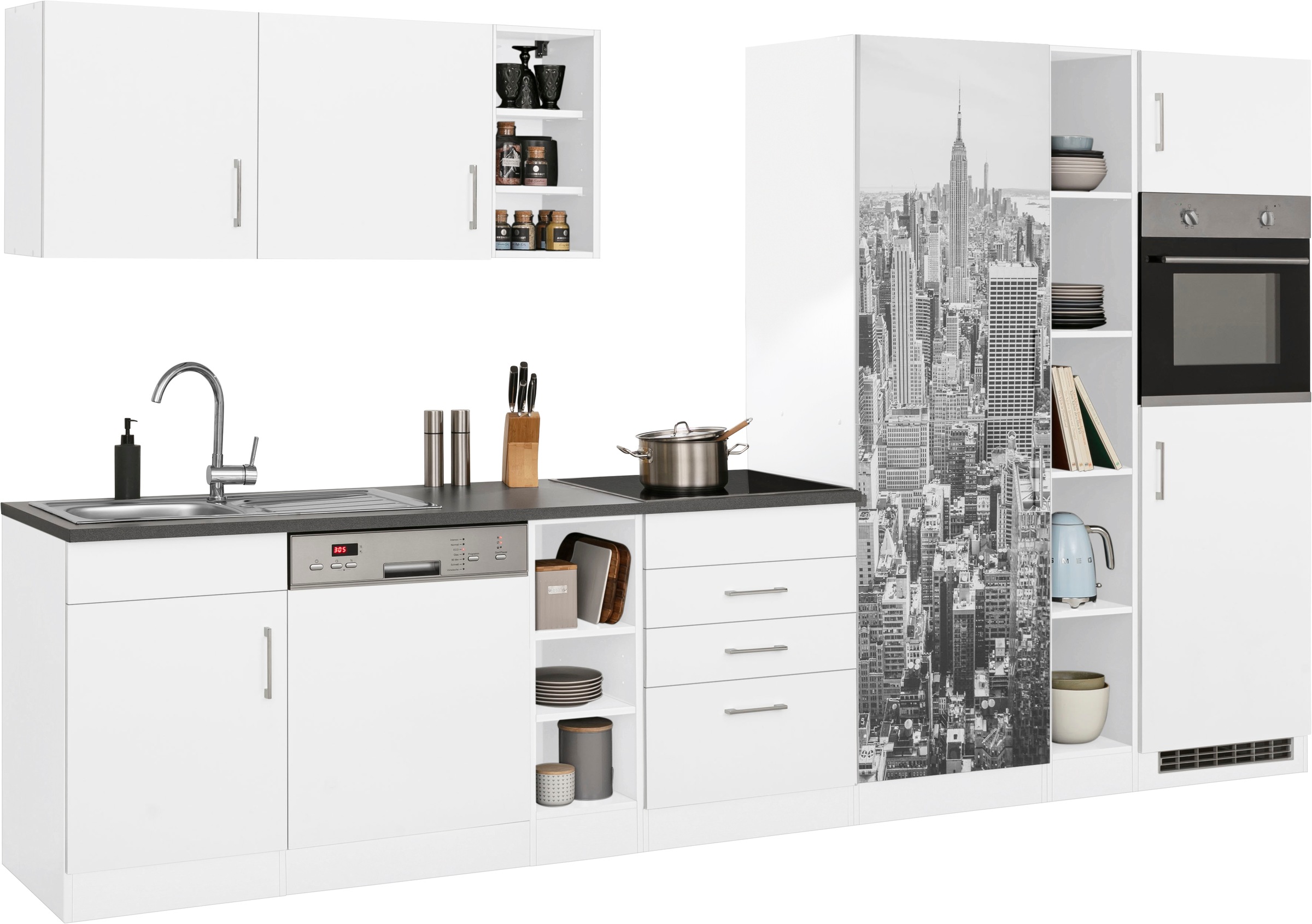 KOCHSTATION Küchenzeile »KS-Paris – Küchen mit einzigartigen Fotomotiven au günstig online kaufen