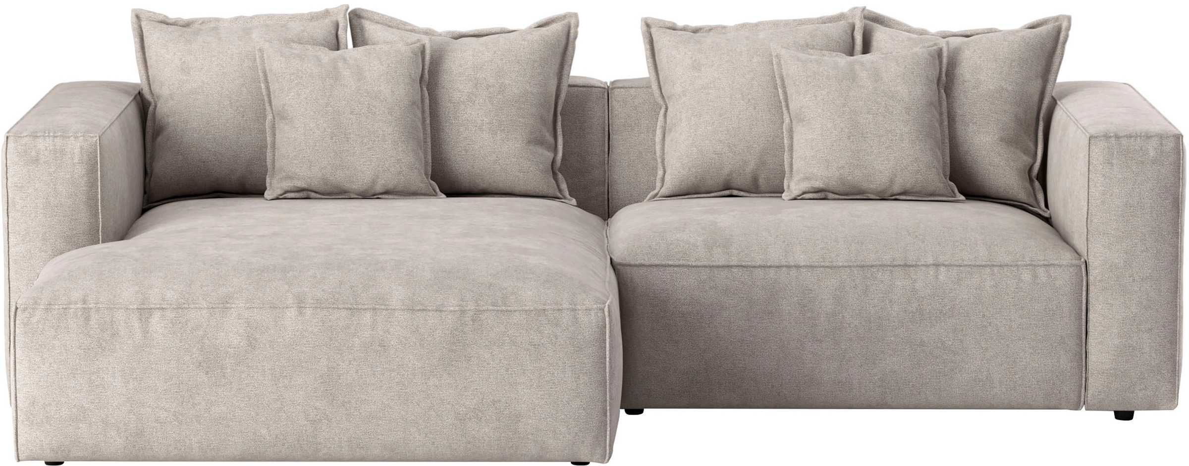 INOSIGN Ecksofa »Cowboy L-Form«, mit 6 Kissen, kubisches Sofa günstig online kaufen