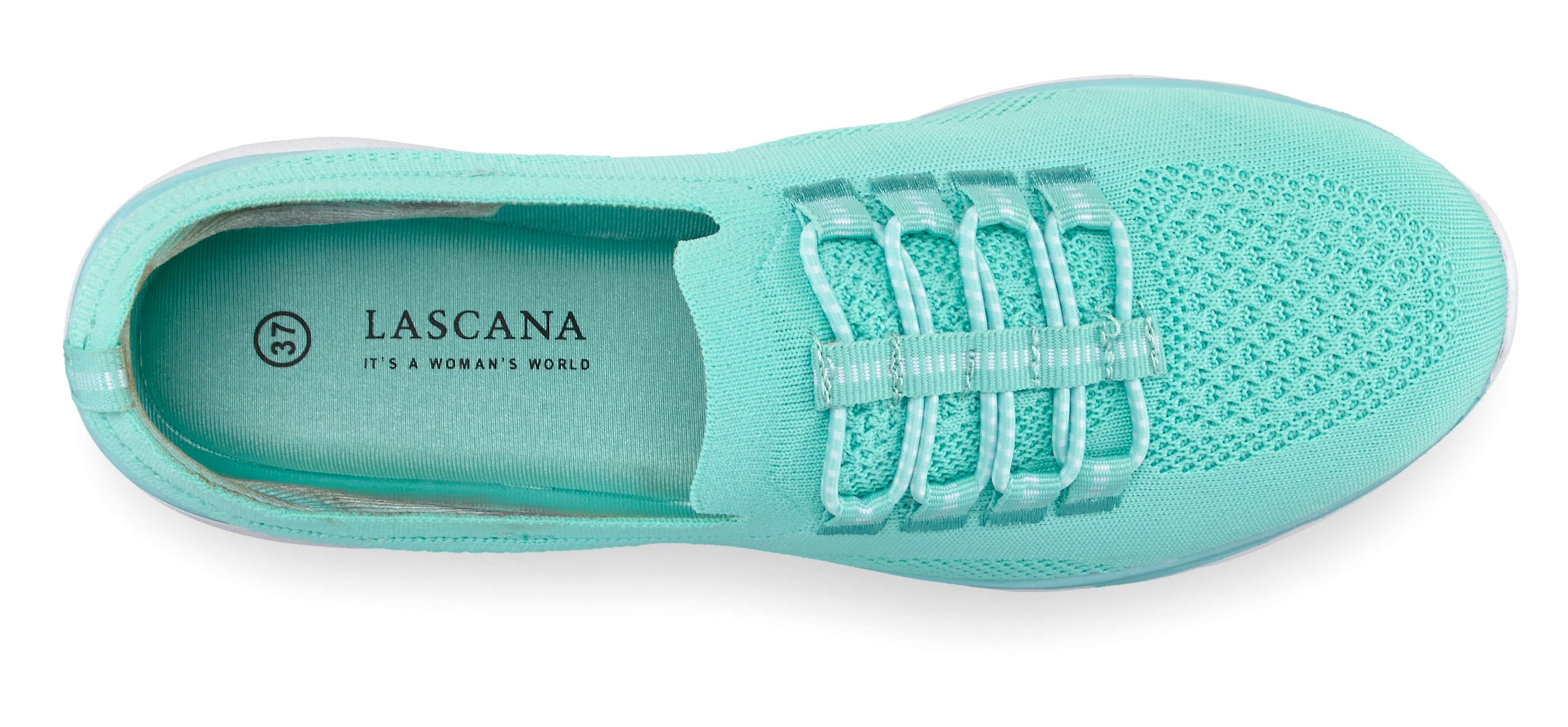 LASCANA Sneaker, Slip In bequem zum Reinschlüpfen aus leichtem Meshmaterial VEGAN