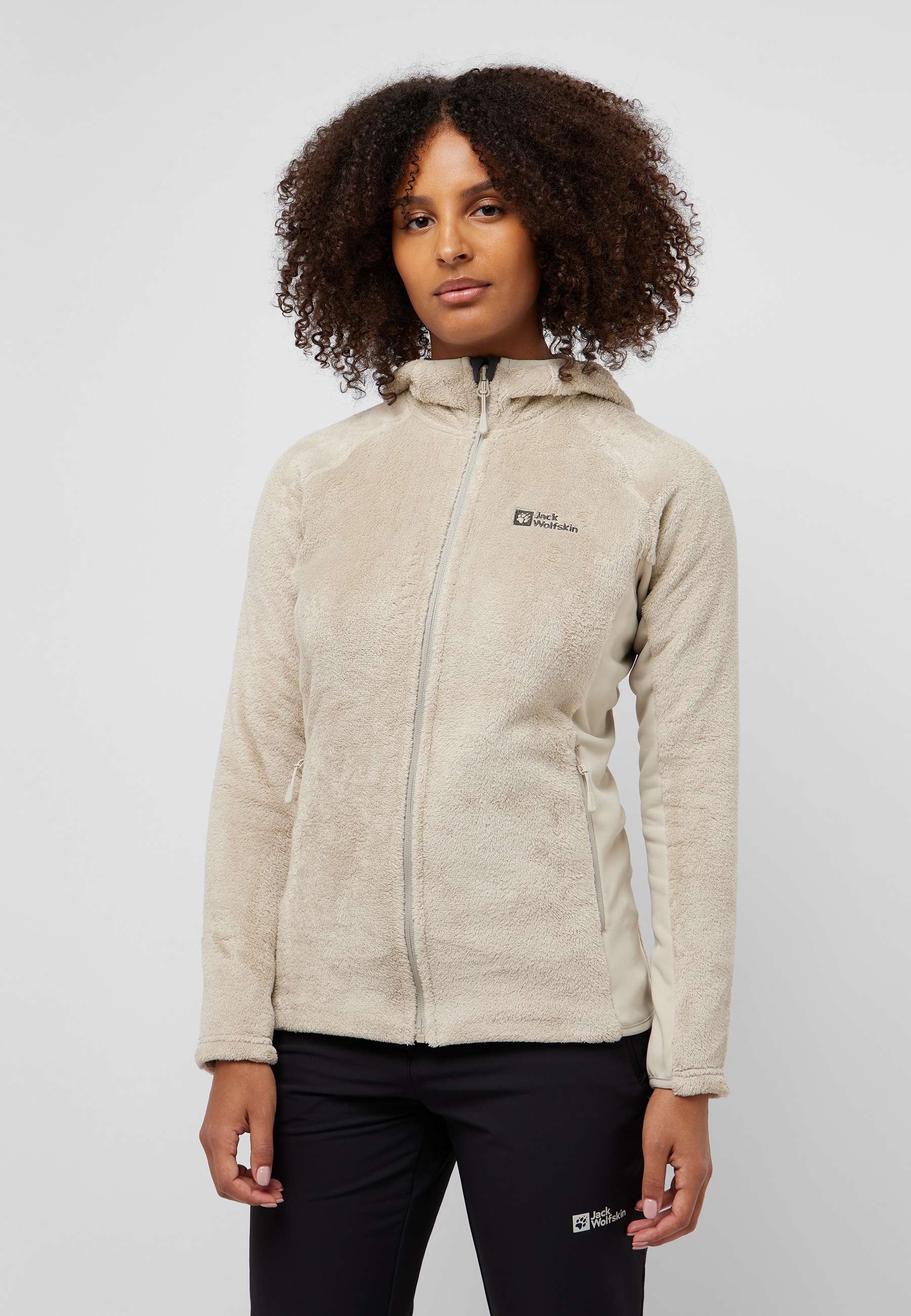 Jack Wolfskin Fleecejacke »ROTWAND HOODED FZ W«, mit Kapuze
