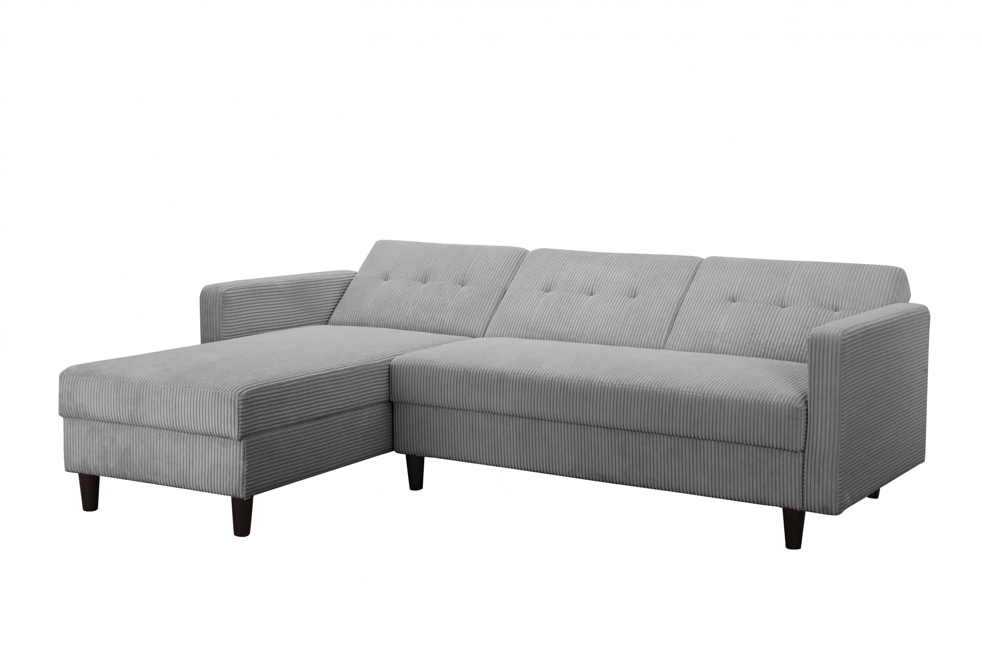 Dorel Home Ecksofa »Hartford, L-Form,«, mit Bettfunktion und Stauraum, Recamiere beidseitig montierbar