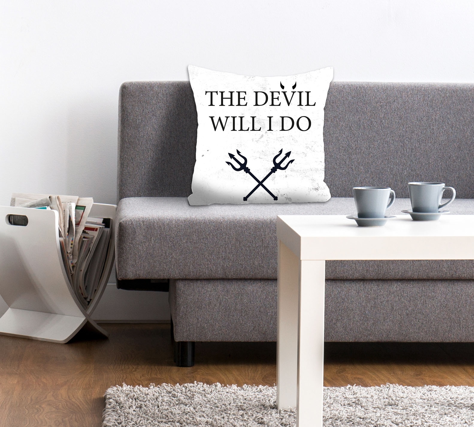 queence Dekokissen »THE DEVIL WILL I DO«, Kissenhülle ohne Füllung, 1 Stück günstig online kaufen