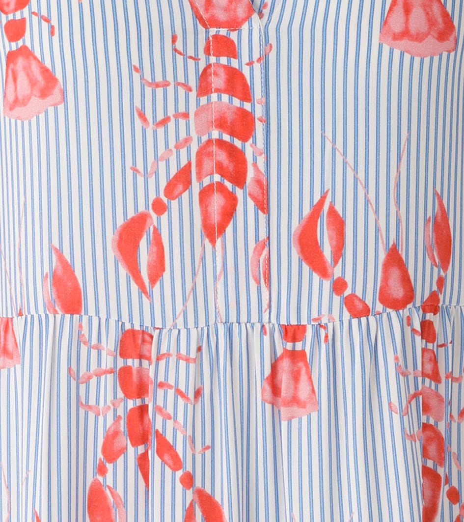 Aniston CASUAL Tunikakleid , gestreift und mit Krebsen bedruckt - NEIUE KOLLEKTION