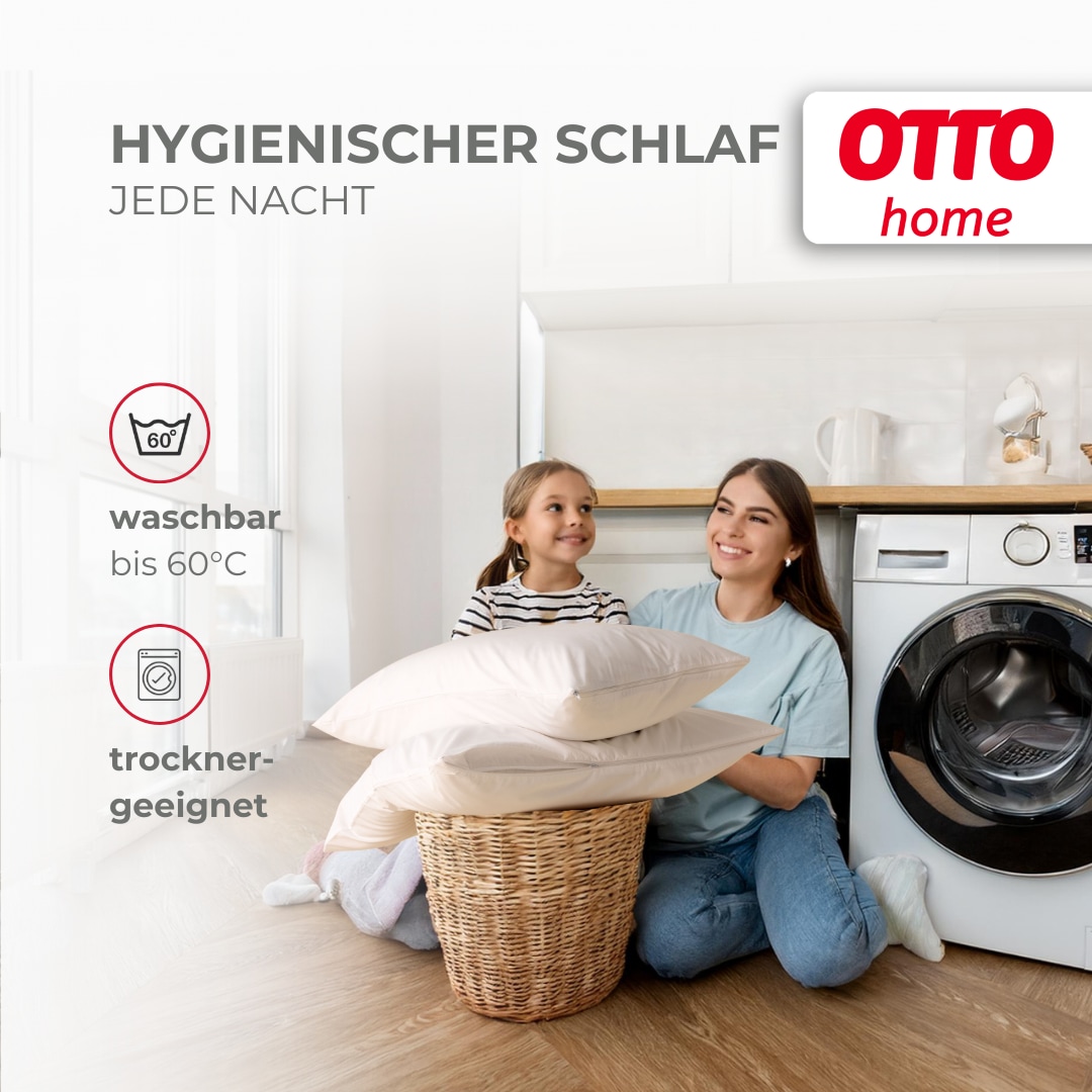 OTTO home Microfaserkissen »Baca, Kopfkissen 40x80 cm und 80x80 cm« Füllung: 6D-Hohlfaser Bezug: Polyester Spar-Set, 2-tlg., 2 Stk. tlg. Kissen, mit edlem Sternenaufdruck