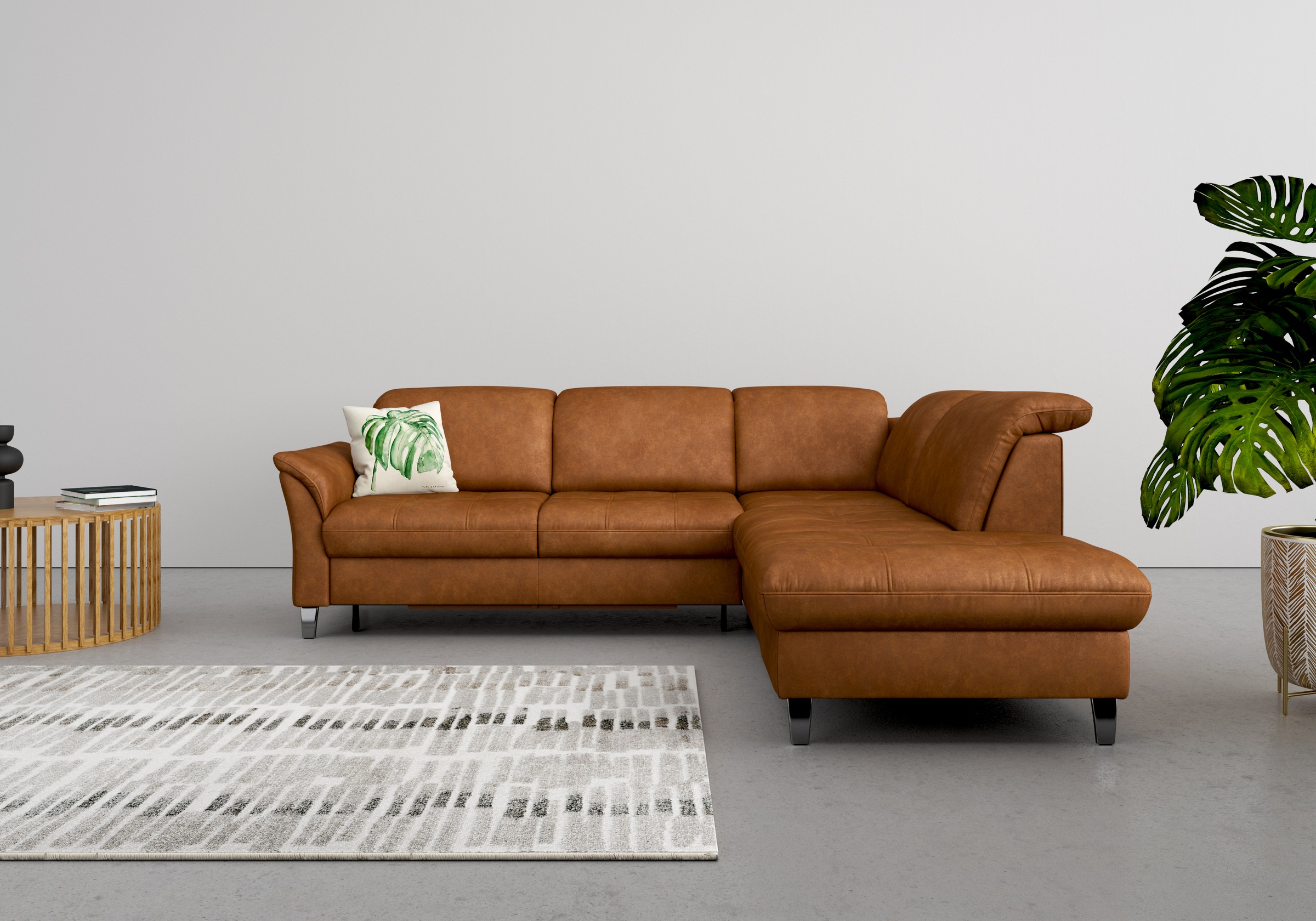 sit&more Ecksofa »Maggiore L-Form«, wahlweise mit Kopfteilverstellung, Bettfunktion und Stauraum