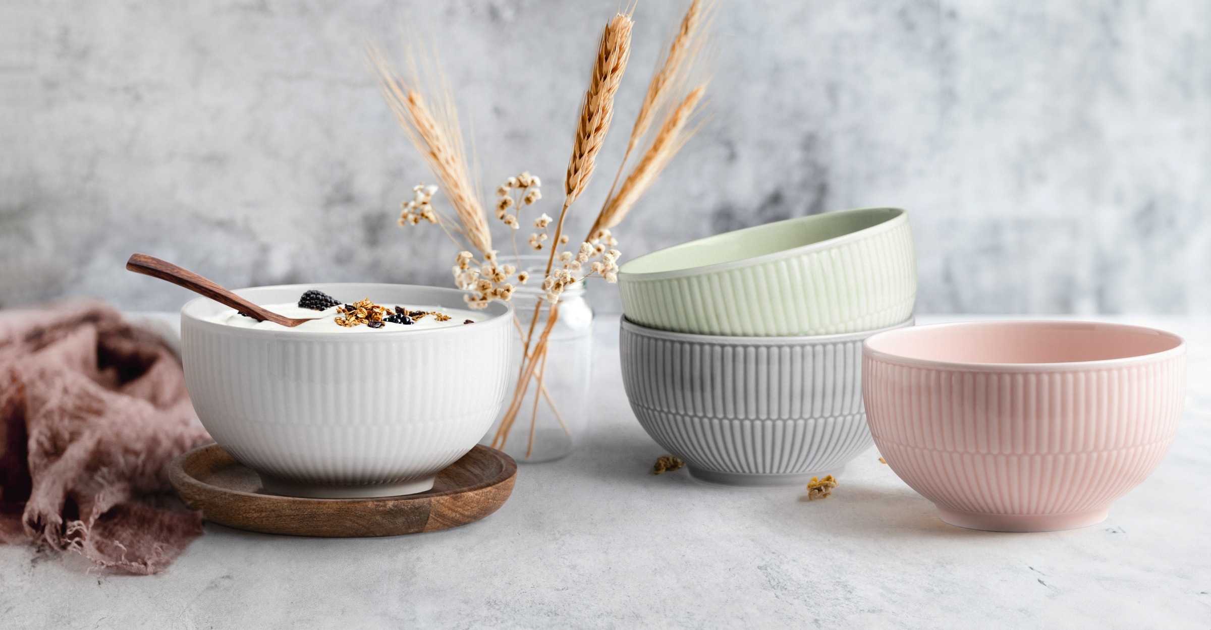 Seltmann Weiden Müslischale »Amina« 1 aus Porzellan Schale, kleine Schüssel mit Relief