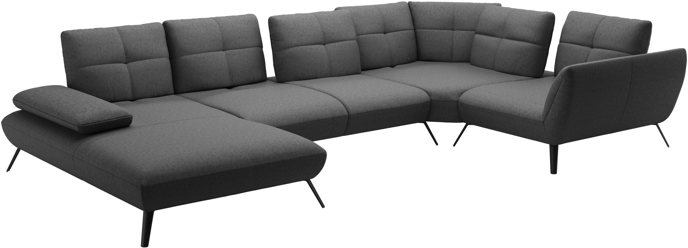 Places of Style Wohnlandschaft »Mikado U-Form«, inkl. Sitztiefenverstellung und Armteilverstellung