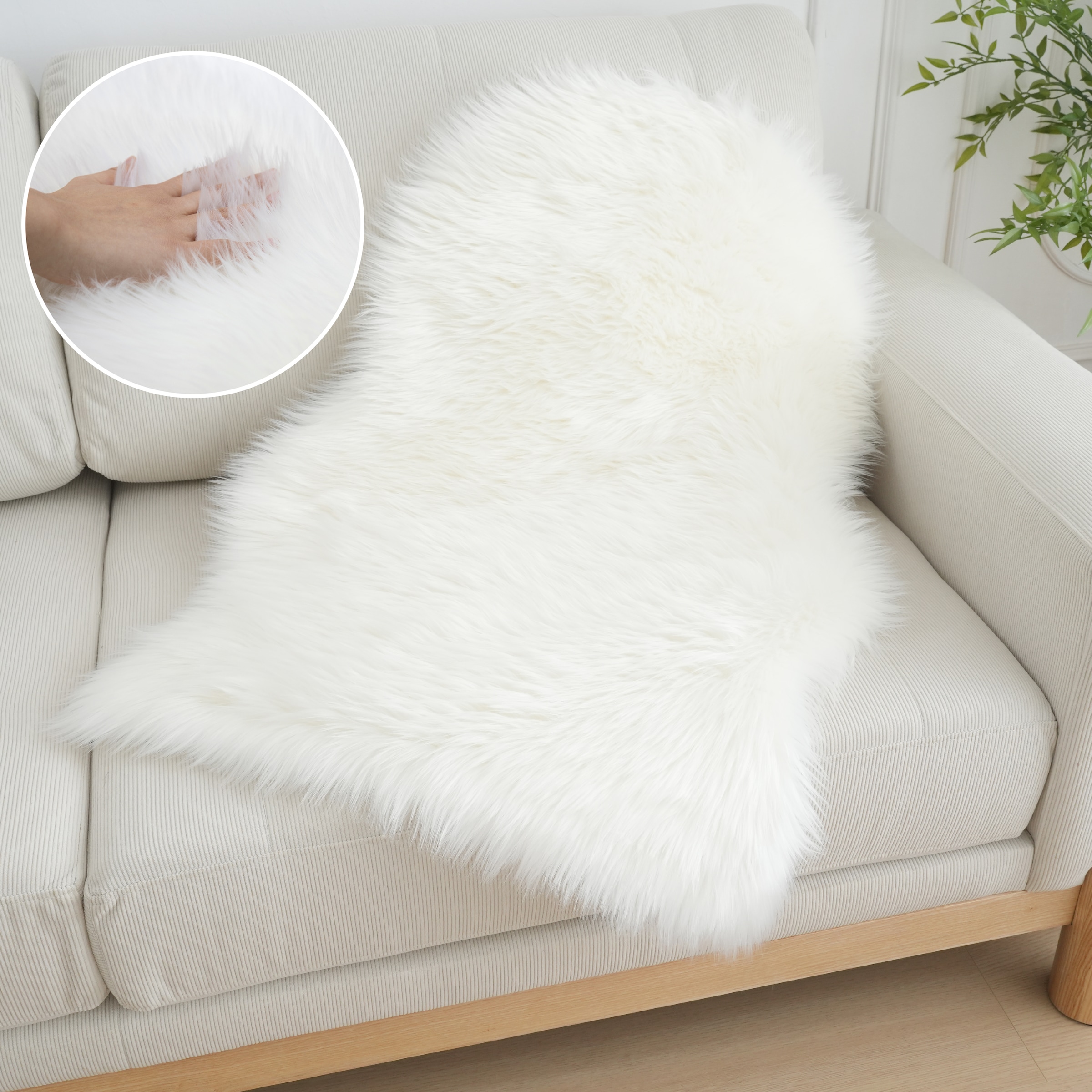 my home Fellteppich »Dena Teppiche, Fellform, waschbar«, fellförmig, 60 mm günstig online kaufen