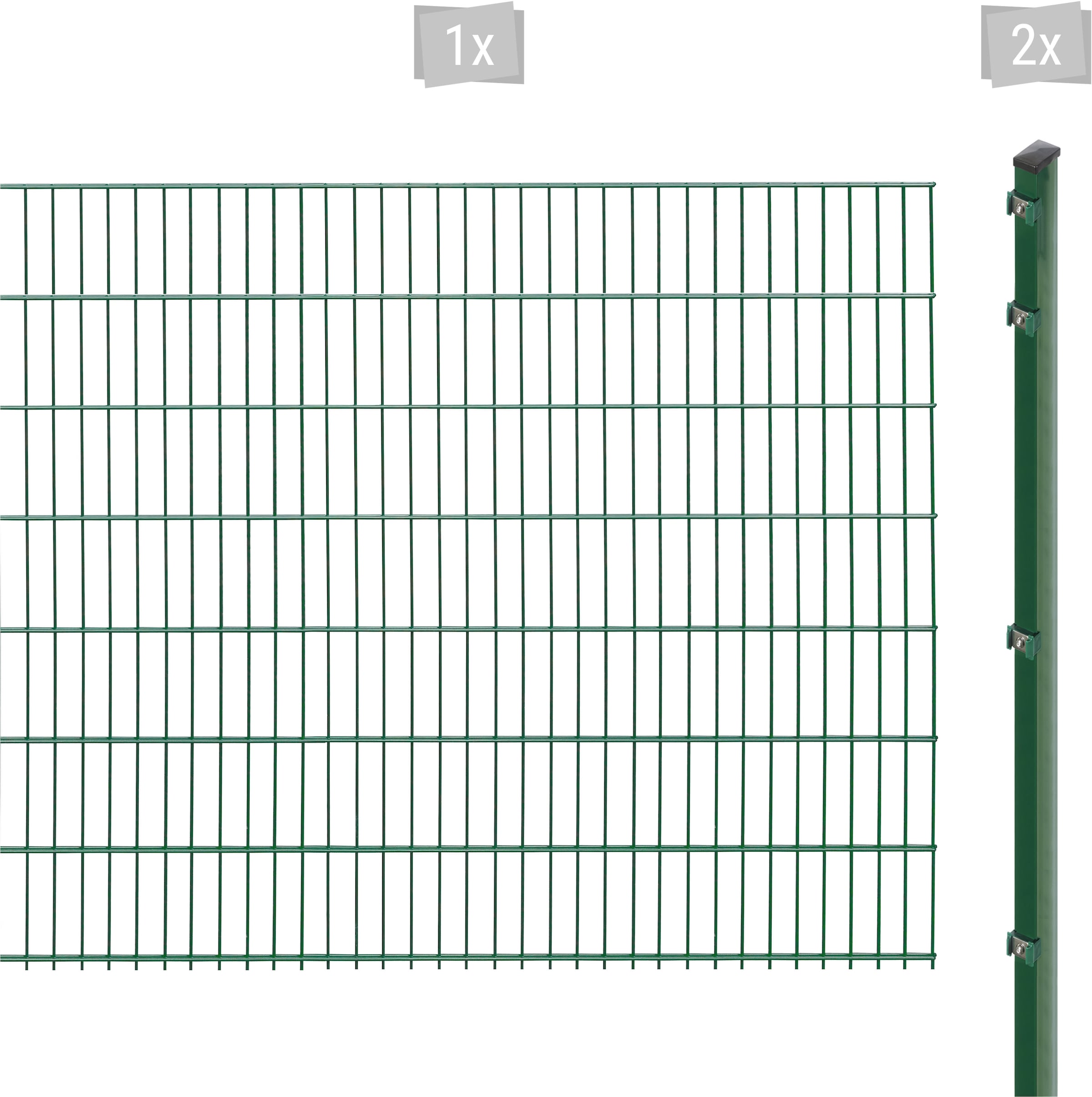 Arvotec Doppelstabmattenzaun »EXCLUSIVE 143 zum Einbetonieren« Zaunhöhe 143 cm, Zaunlänge 2 - 60 m