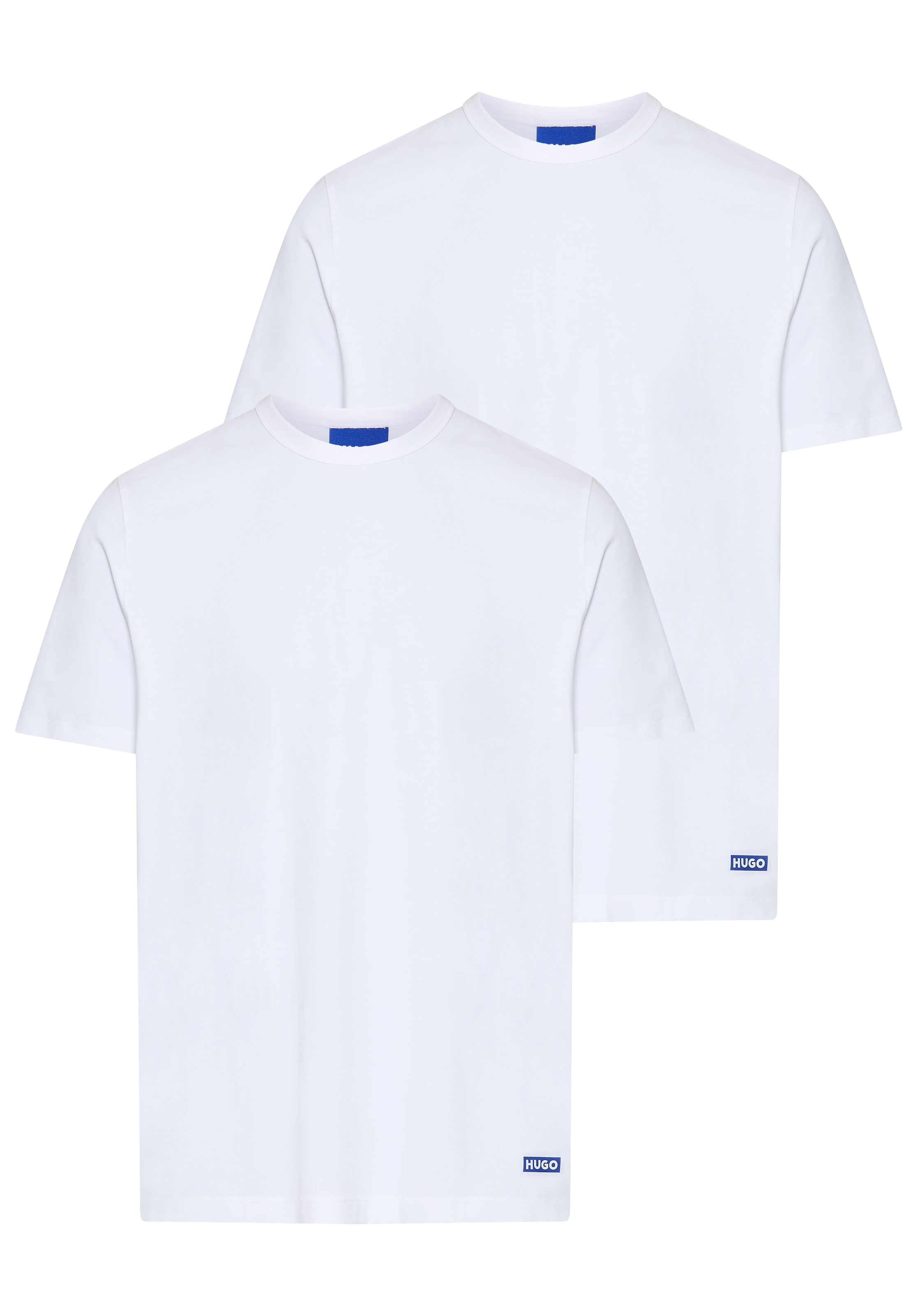 HUGO Blue T-Shirt »BLUE Naolo« Packung, 2 Stk. mit Markenlabel am Saum