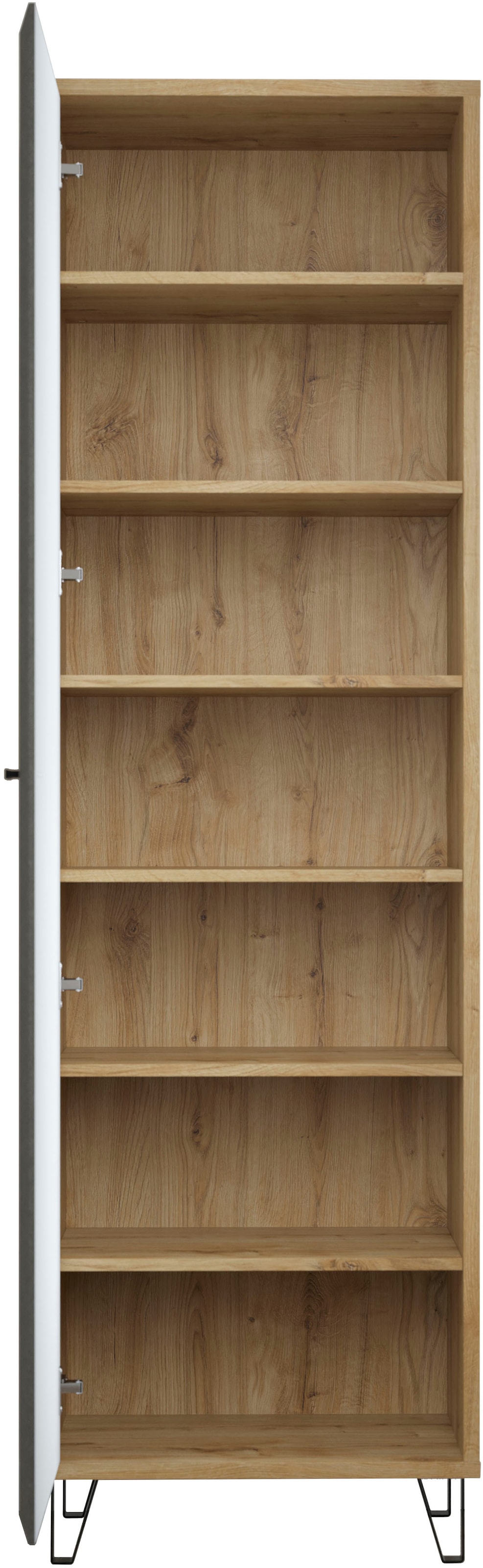 Places of Style Garderobenschrank »Belva«, (1 St.), Flurschrank mit 5 verstellbaren Böden und ausziehbarer Kleiderstange