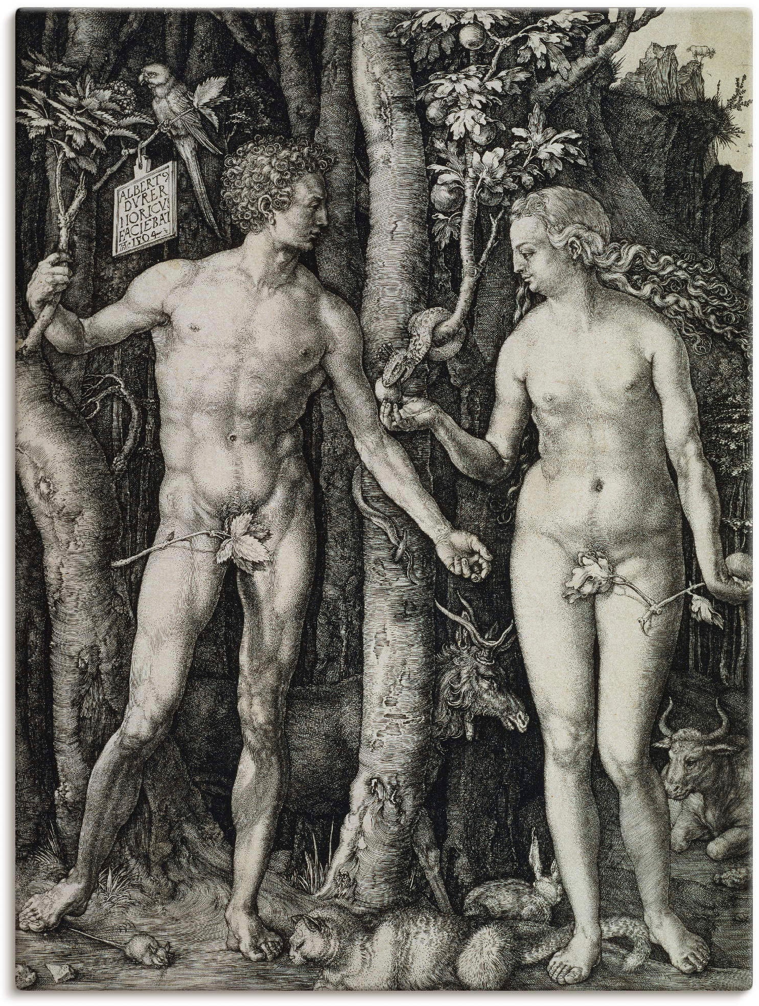 Artland Wandbild »Adam und Eva. 1504«, Religion, (1 St.), als Leinwandbild, günstig online kaufen