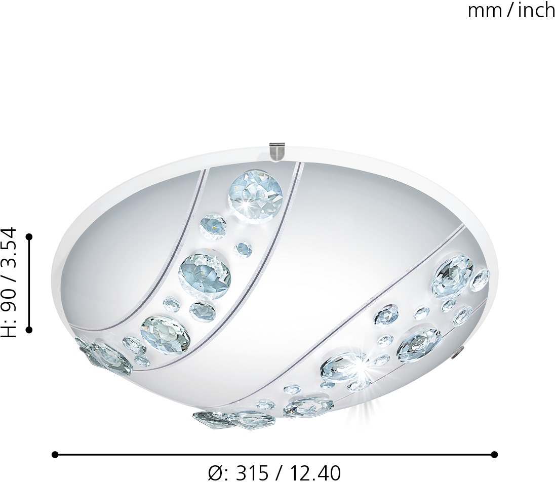 EGLO LED Deckenleuchte »NERINI«, 1 flammig, Leuchtmittel LED-Board   LED fe günstig online kaufen