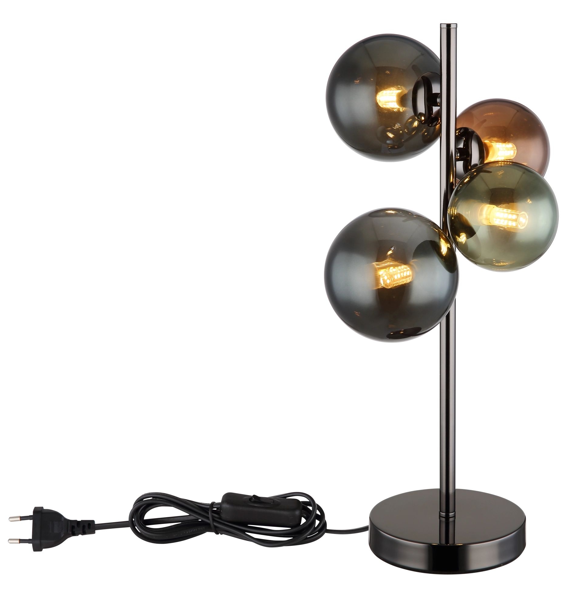 GLOBO LIGHTING LED Tischleuchte »RIHA«, Leuchtmittel G9 | Leuchtmittel wechselbar, Nachttischlampe, Flur, Wohnzimmer, Glas, Design