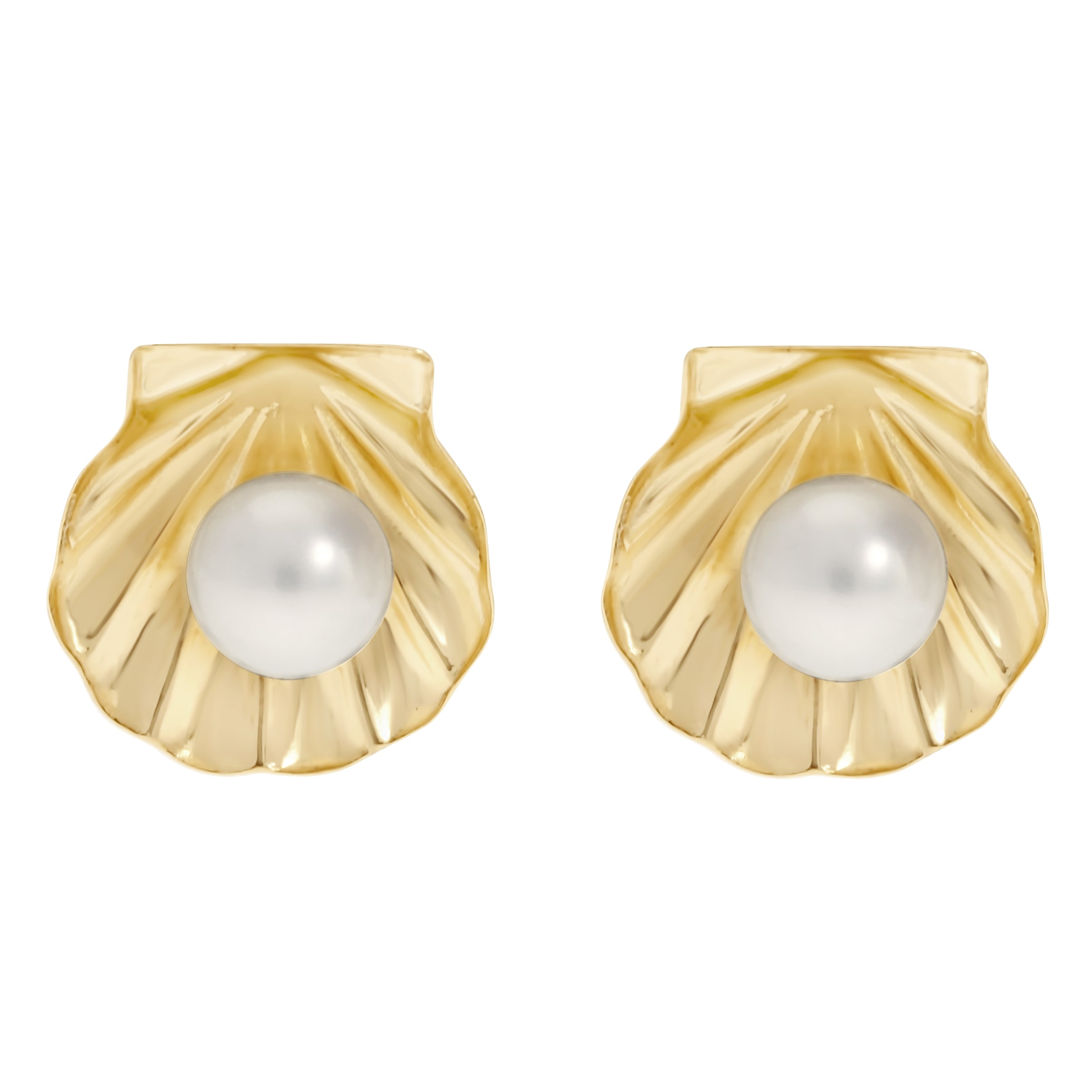Firetti Paar Ohrstecker »Schmuck Geschenk Gold 375 Ohrschmuck Ohrringe Muschel« mit Süßwasserzuchtperle