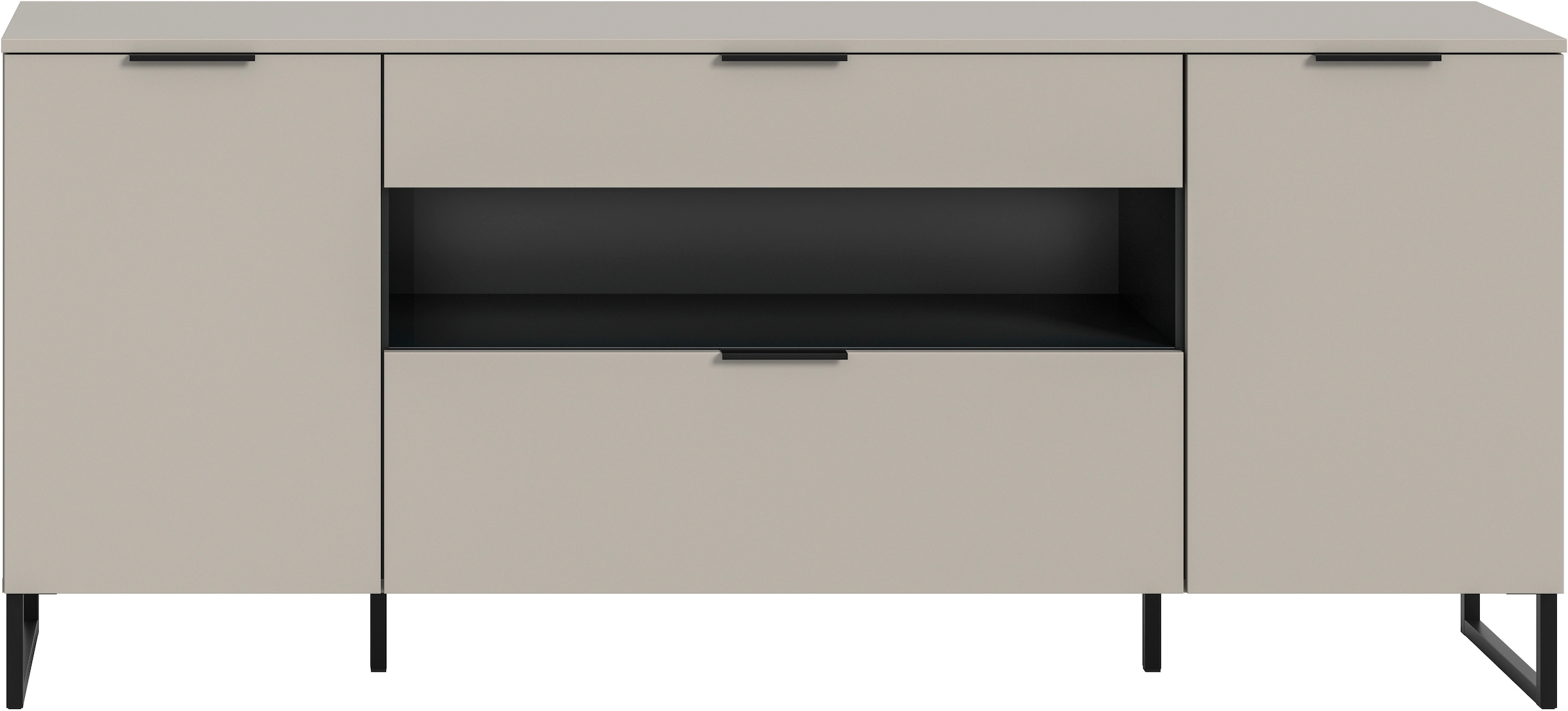 INOSIGN Sideboard »Adio, Sideboard, 185 cm Breite«, (1 St.), Adio, Sideboard, Kashmir NB,2 Türen,1 Schublade,1 Klappe,offenes Fach