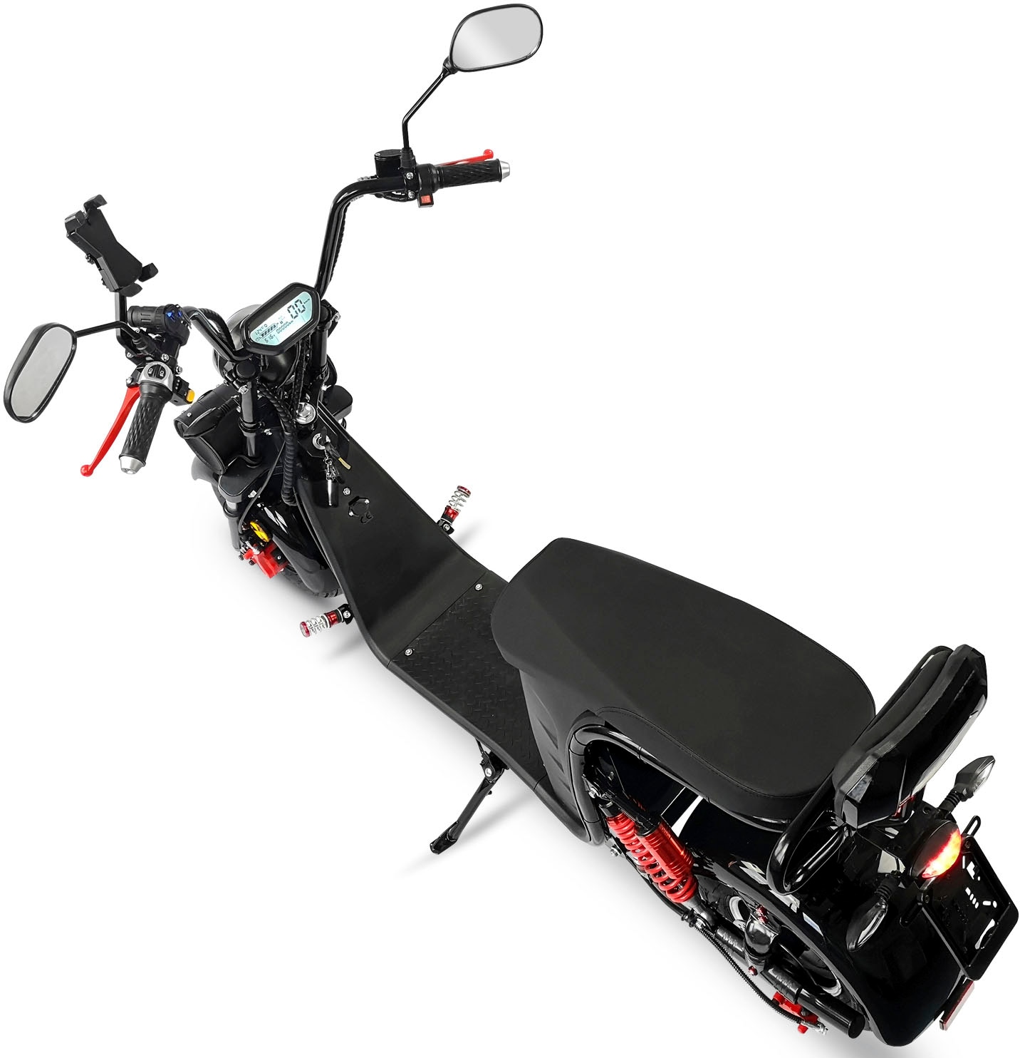 Rolektro E-Motorroller »E-Cruiser 45 Lithium, Schwarz, 2x 60V-20Ah Akku, 1500 Watt«, bis zu 100 km Reichweite, mit USB-Anschluss und integr. Alarmanlage