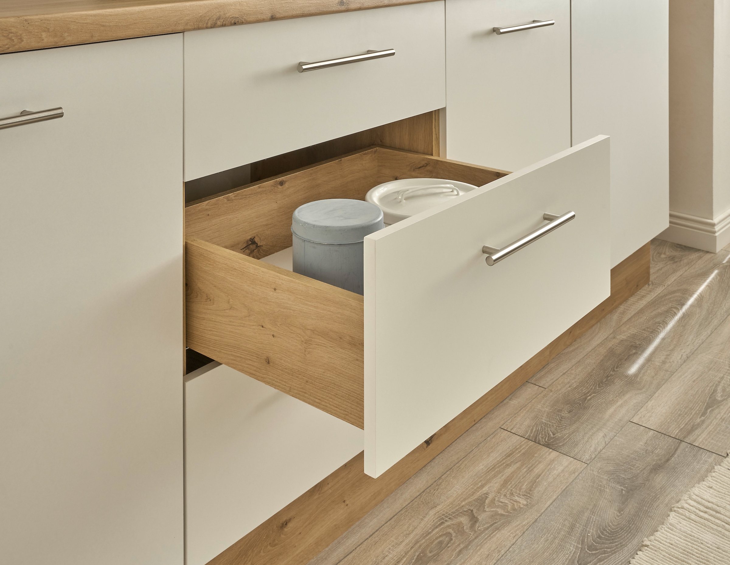BASIC by Balculina Küchenzeile »Capri«, Breite 280 cm, wahlweise mit E-Geräten, mit Soft-Close-Funktion