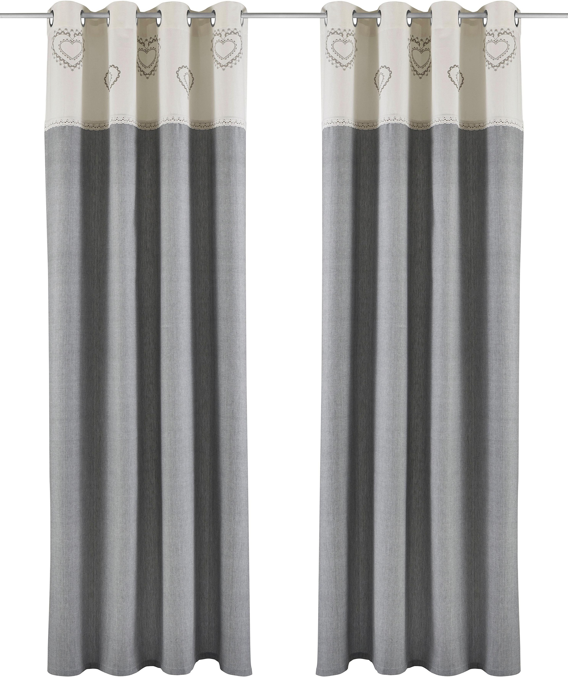 my home Gardine »Louis« Ösen 1 Stk. tlg. halbtransparent, aus Bio-Baumwolle günstig online kaufen