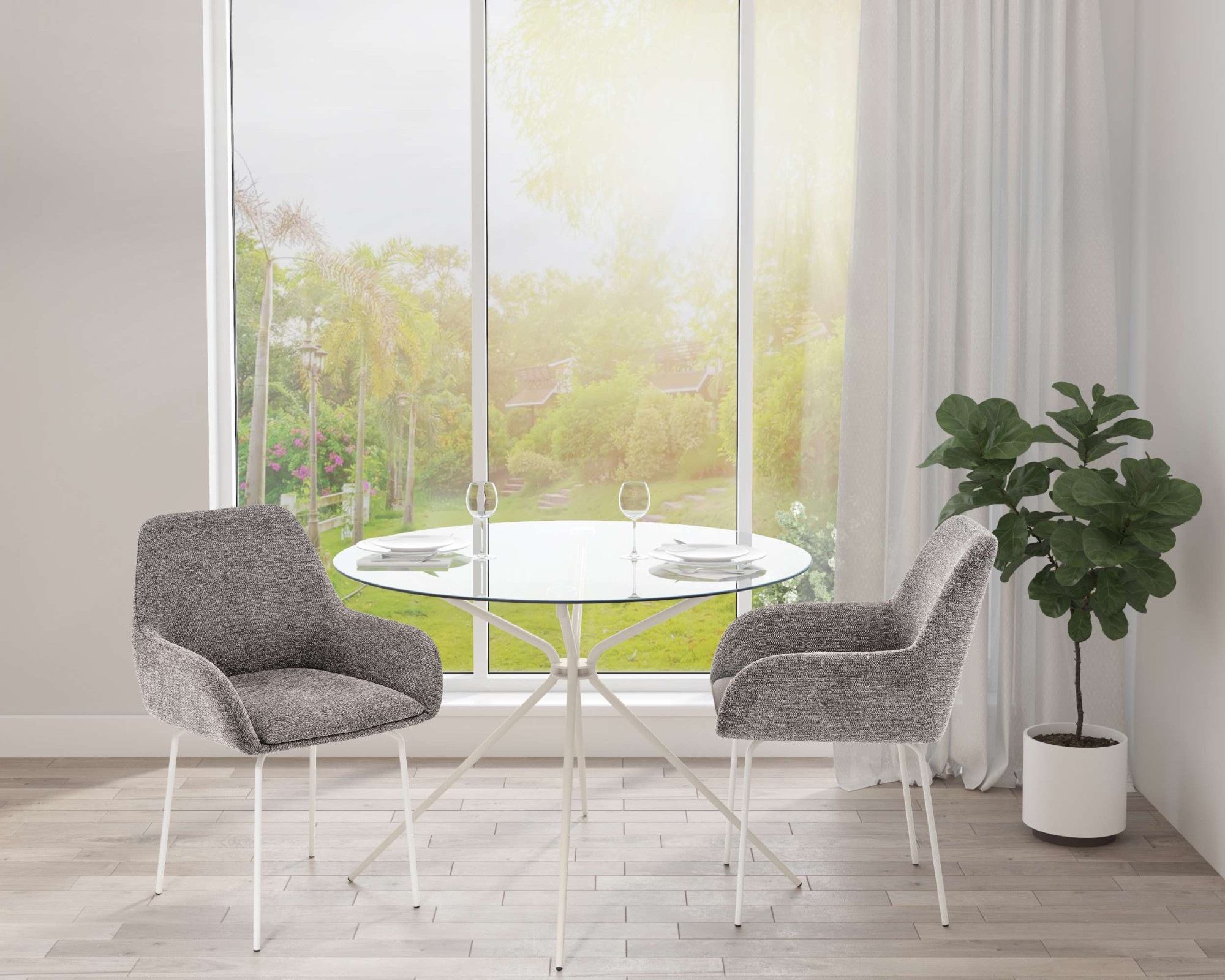 OTTO home Esstisch »Silvi, TOPSELLER!« Esstisch, Glastisch, Küchentisch, OTTOs Choice,  rund, Ø110 cm, Metallgestell