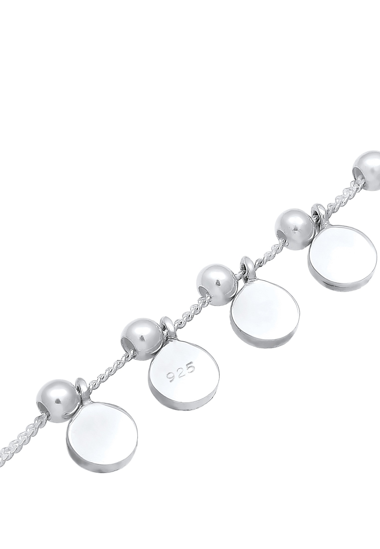 Elli Armband »Geo Kugeln Plättchen Trend Cool Modern 925 Silber«